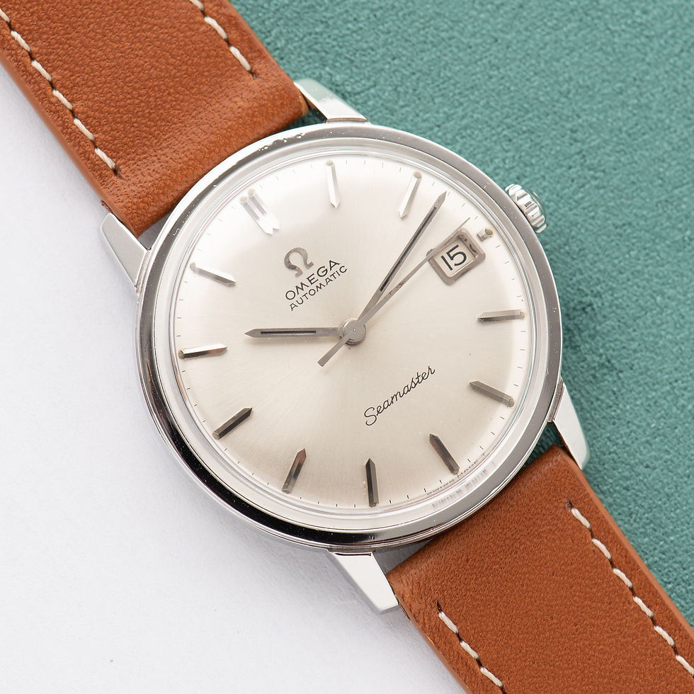 Thumbnail: Omega Seamaster Automatic Date Silver Dial Réf 166.002 from 1964
