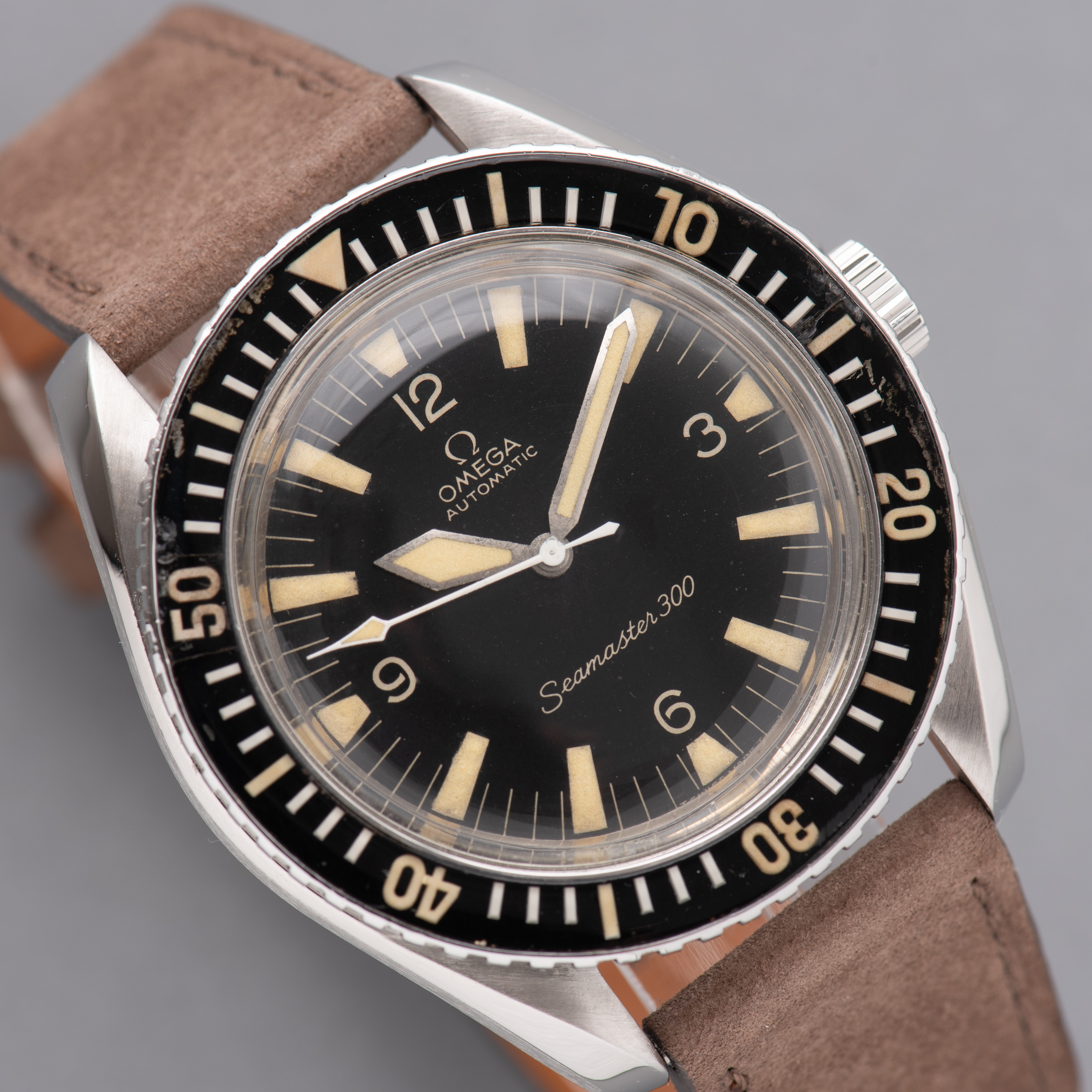 View of Omega Seamaster 300 Automatic HF Case Ref 165.024 from 1966