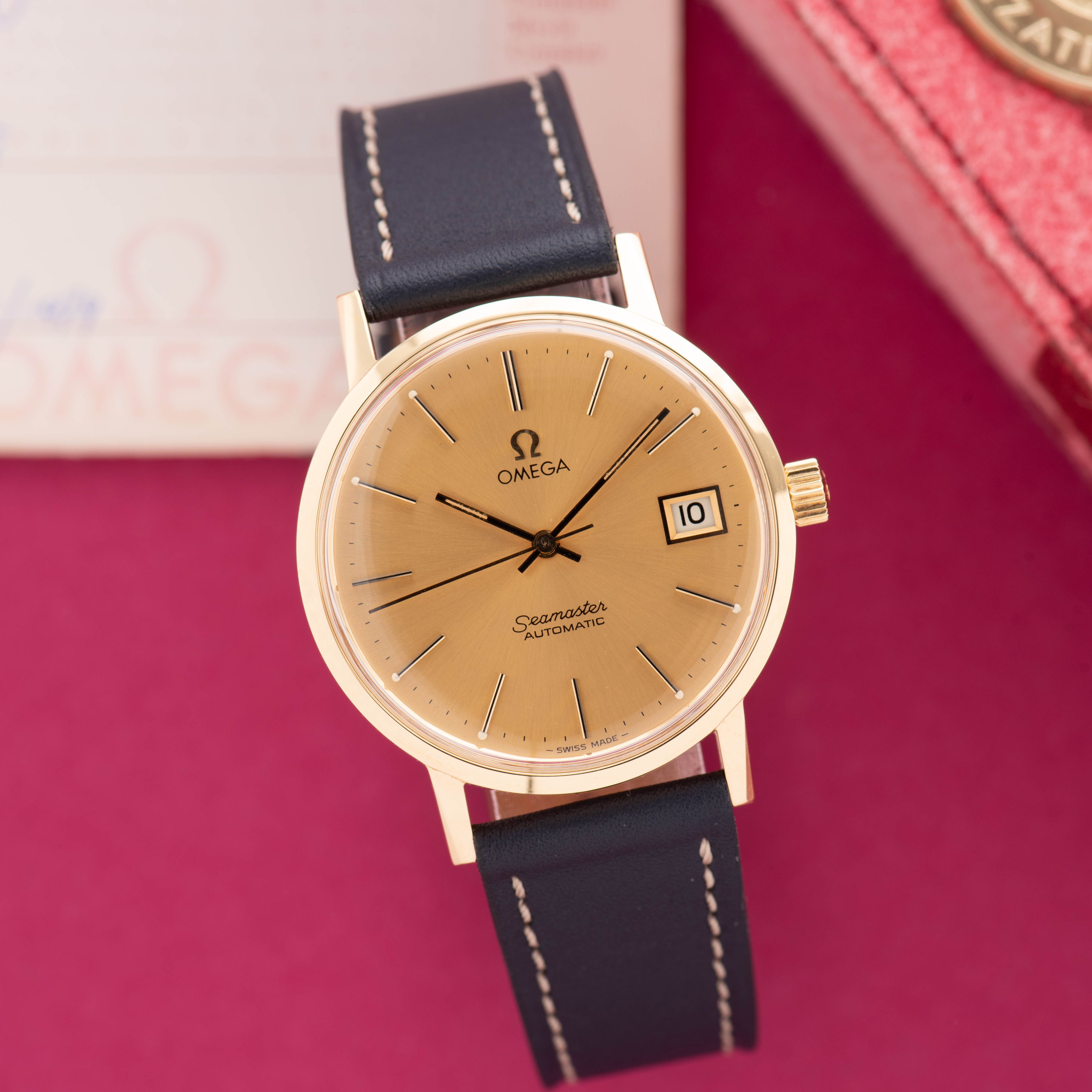 View of Omega Seamaster Automatic ref 166.0217 from 1979 Full Set