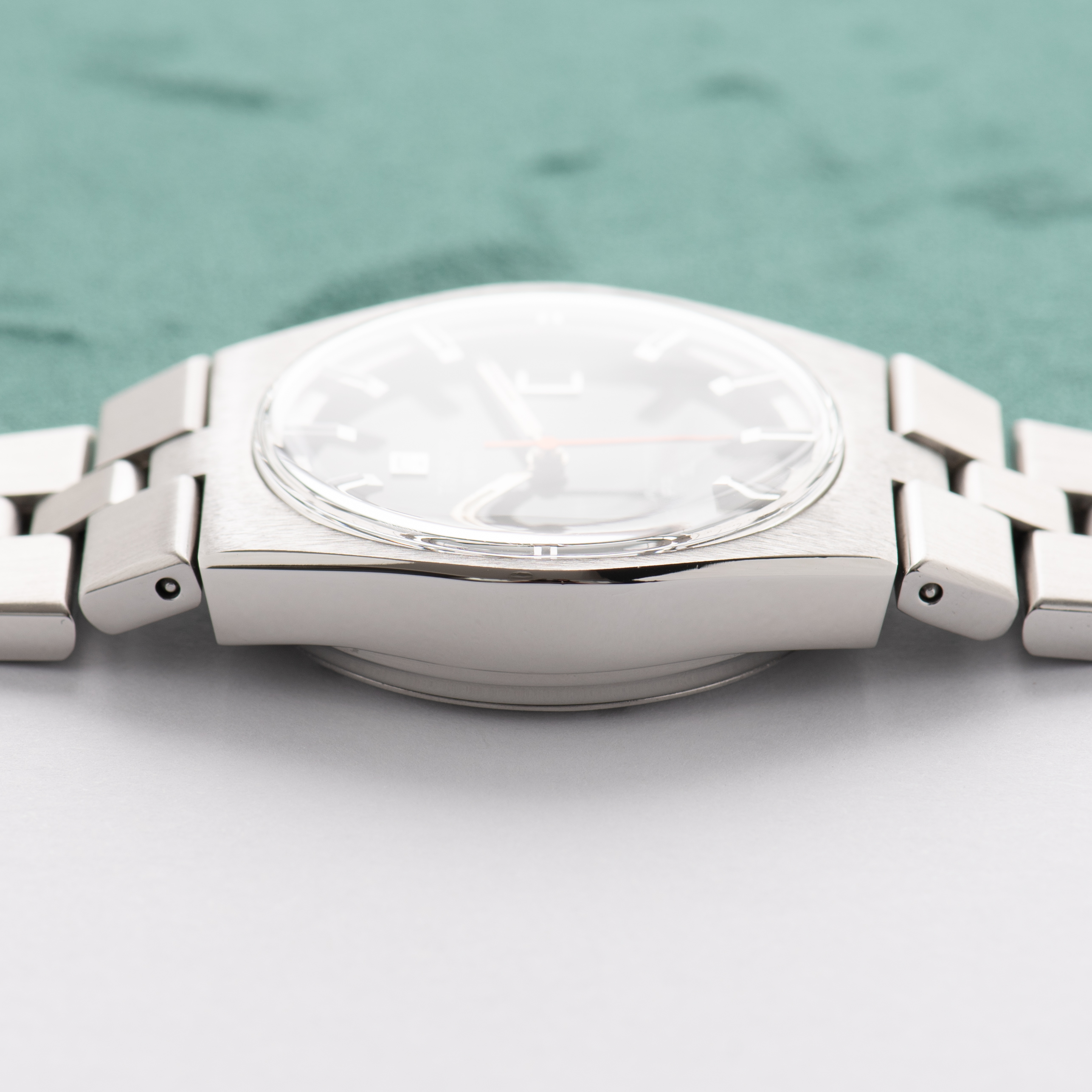View of Tissot Swiss Automatic PR526 GL Green/Silver Dial Ref 64005 15 0198
