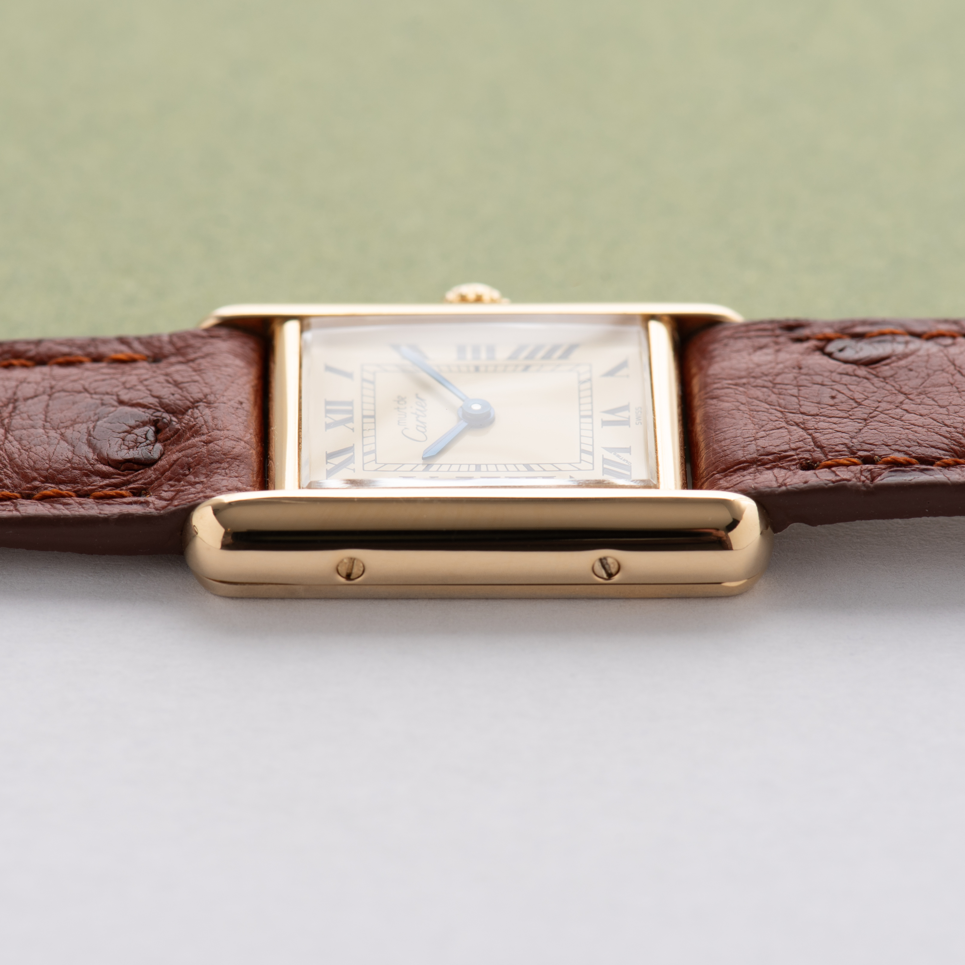 Vue de Cartier Must de Tank Vermeil Quartz Roman Dial cal 157 from 80'