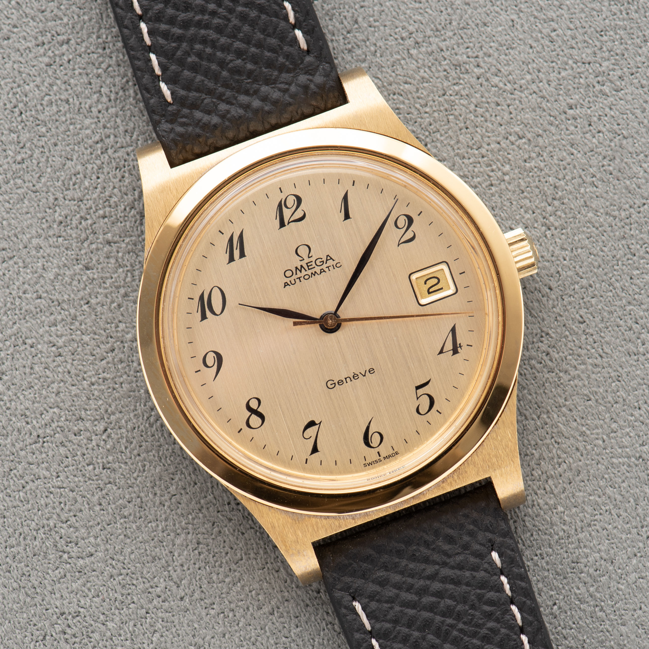 Omega Genève Automatique Date Breguet Dial Réf 166.0168 from 1973