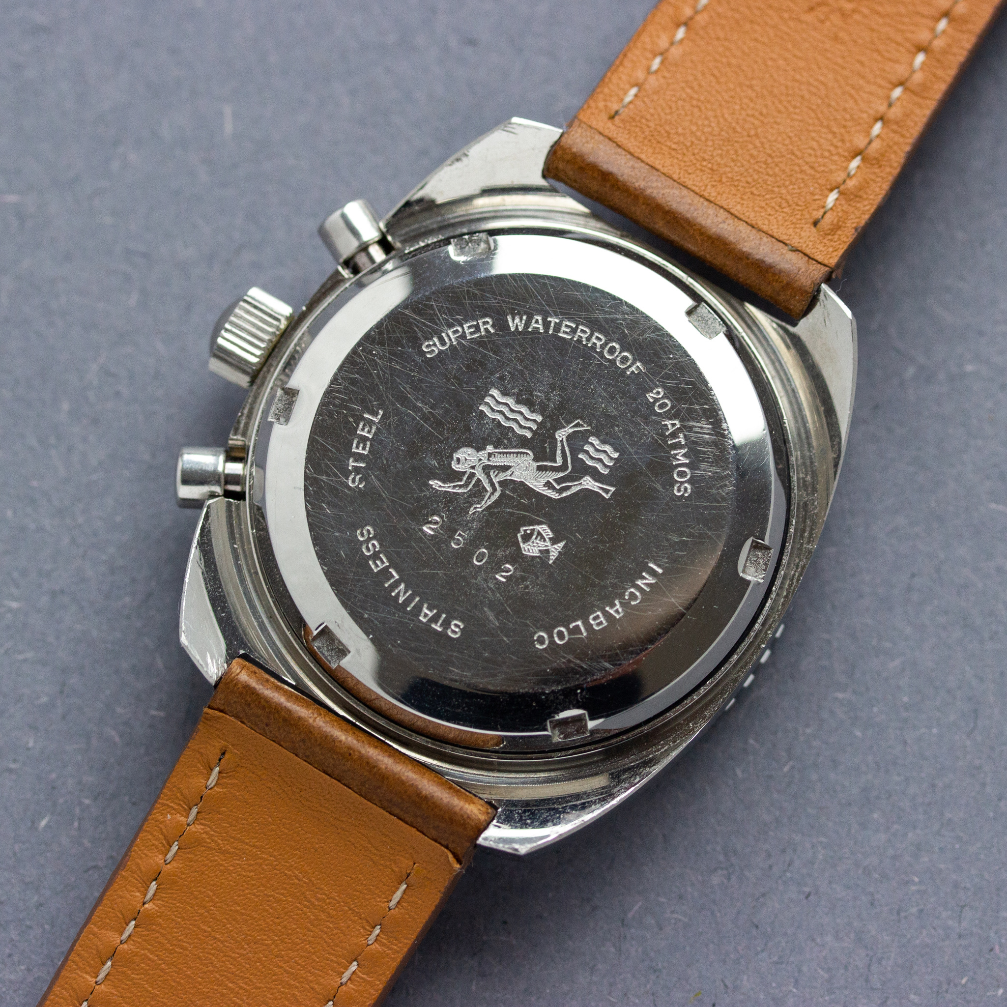 View of Plymouth Chronograph New Old Stock valjoux 7734
