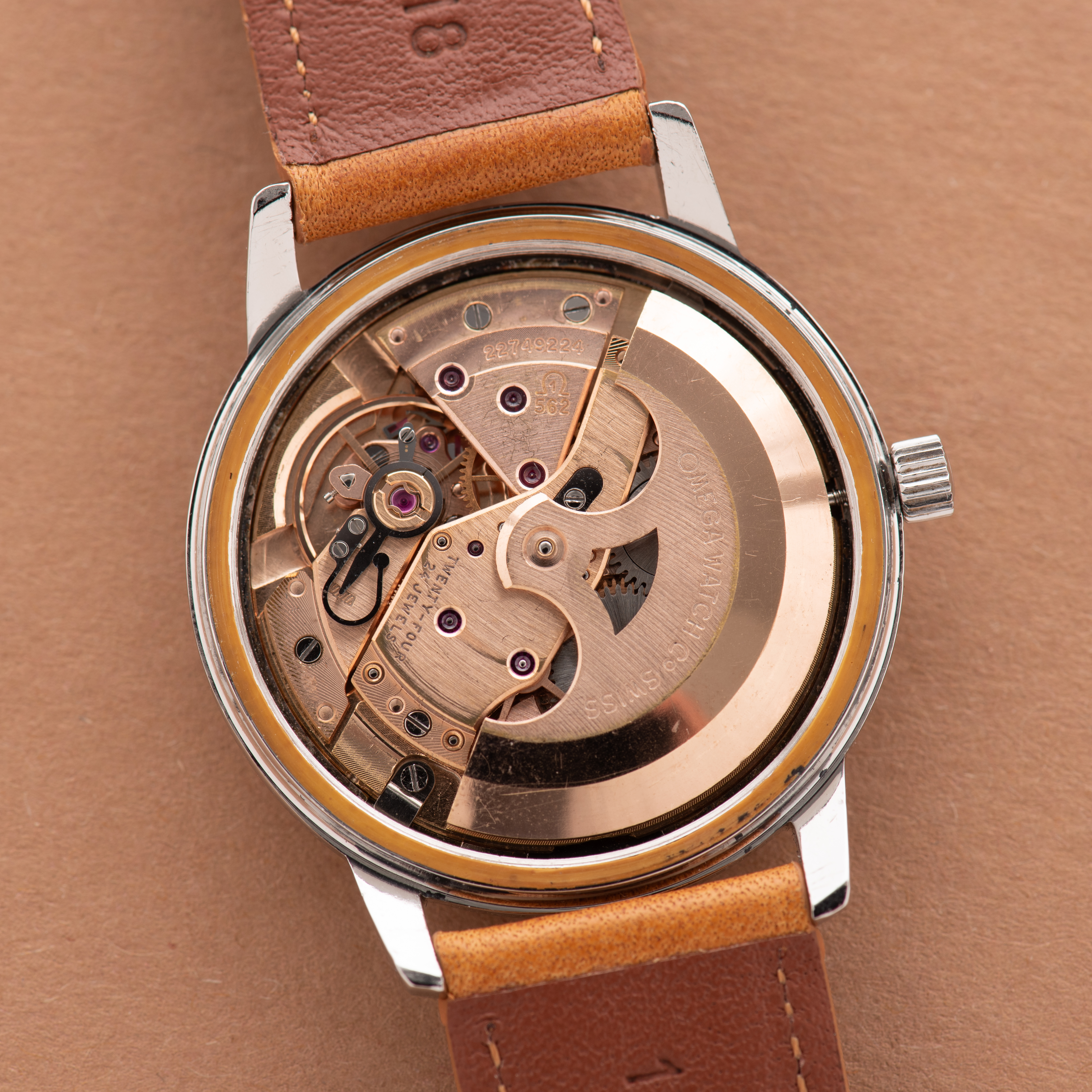 View of Omega Seamaster Automatic Date from 1965 Ref 166.002