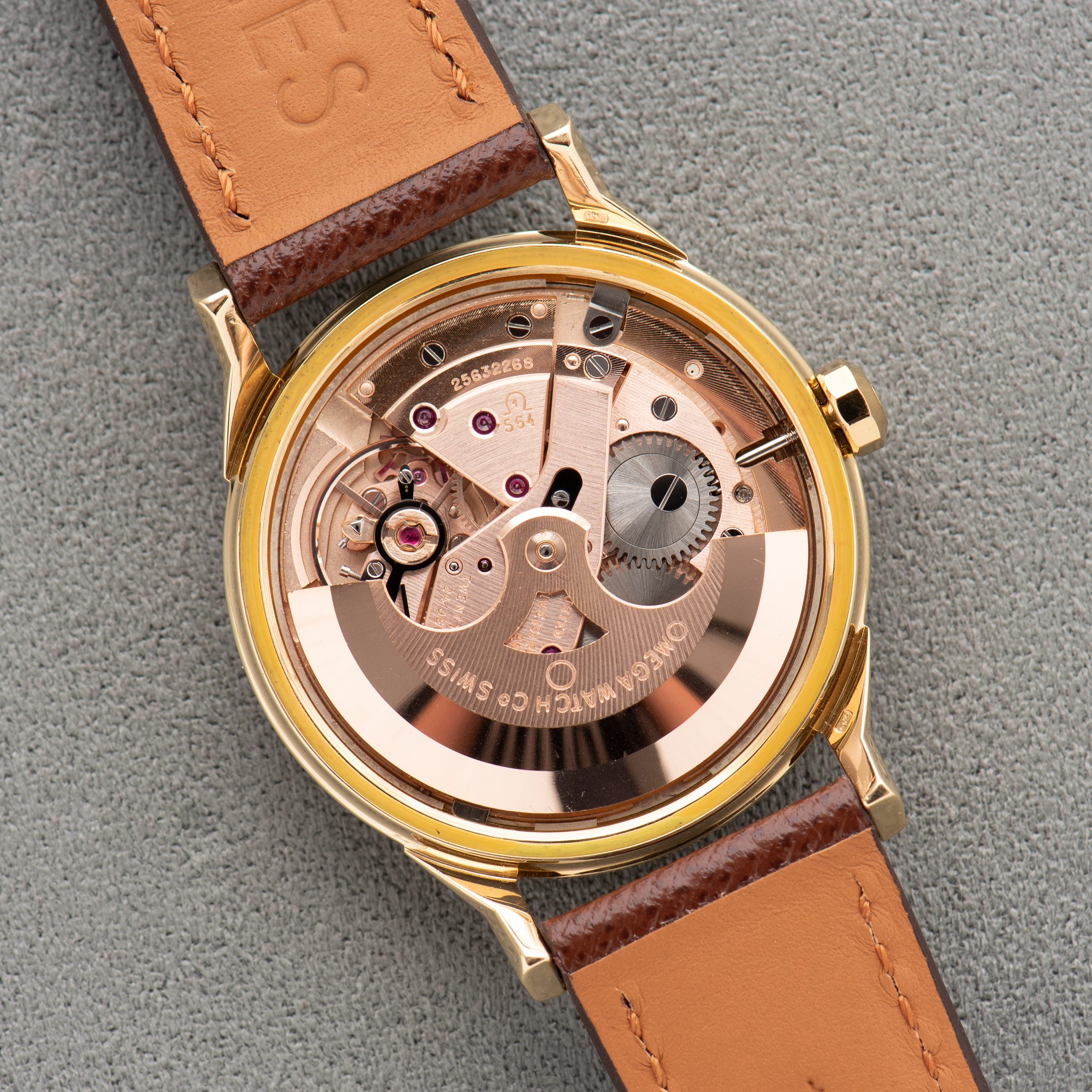 View of Omega Constellation Pie Pan 18K Gold 18K Automatic from 1967 ref 168.005