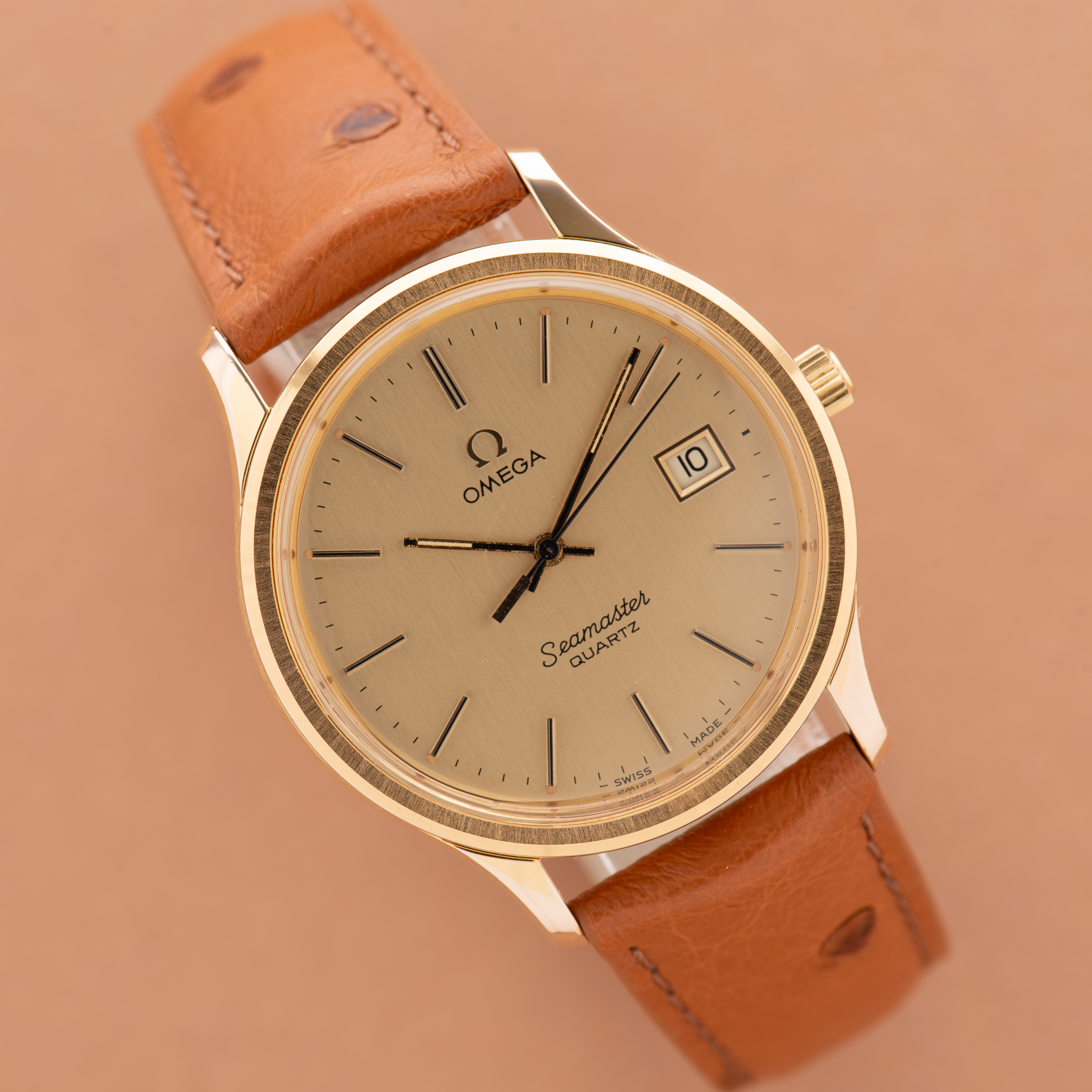 View of Omega Seamaster Quartz from 1979 cal 1342 Réf 196.0106