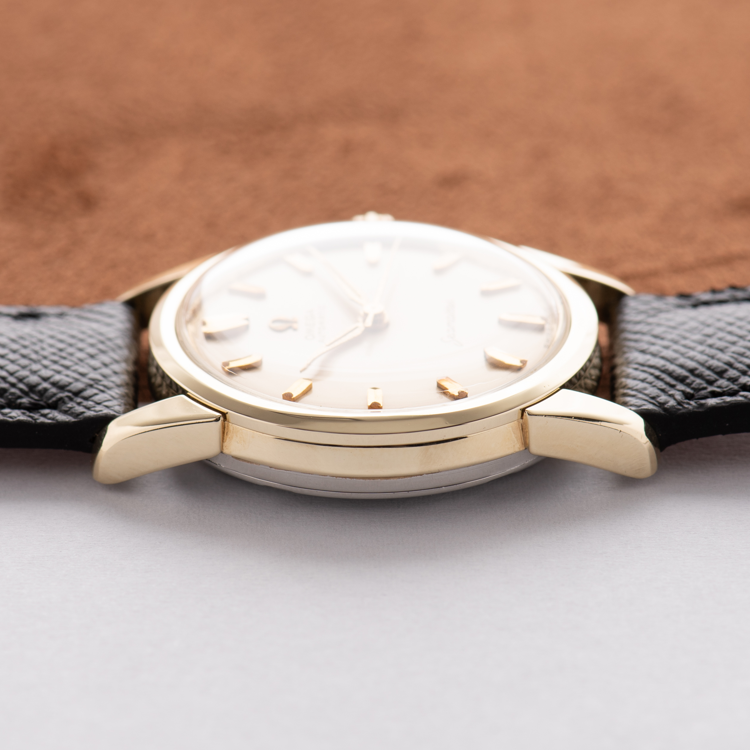 Zicht op Omega Automatic Seamaster Gold Cappped/steel Ref 2991-61SC uit 1959