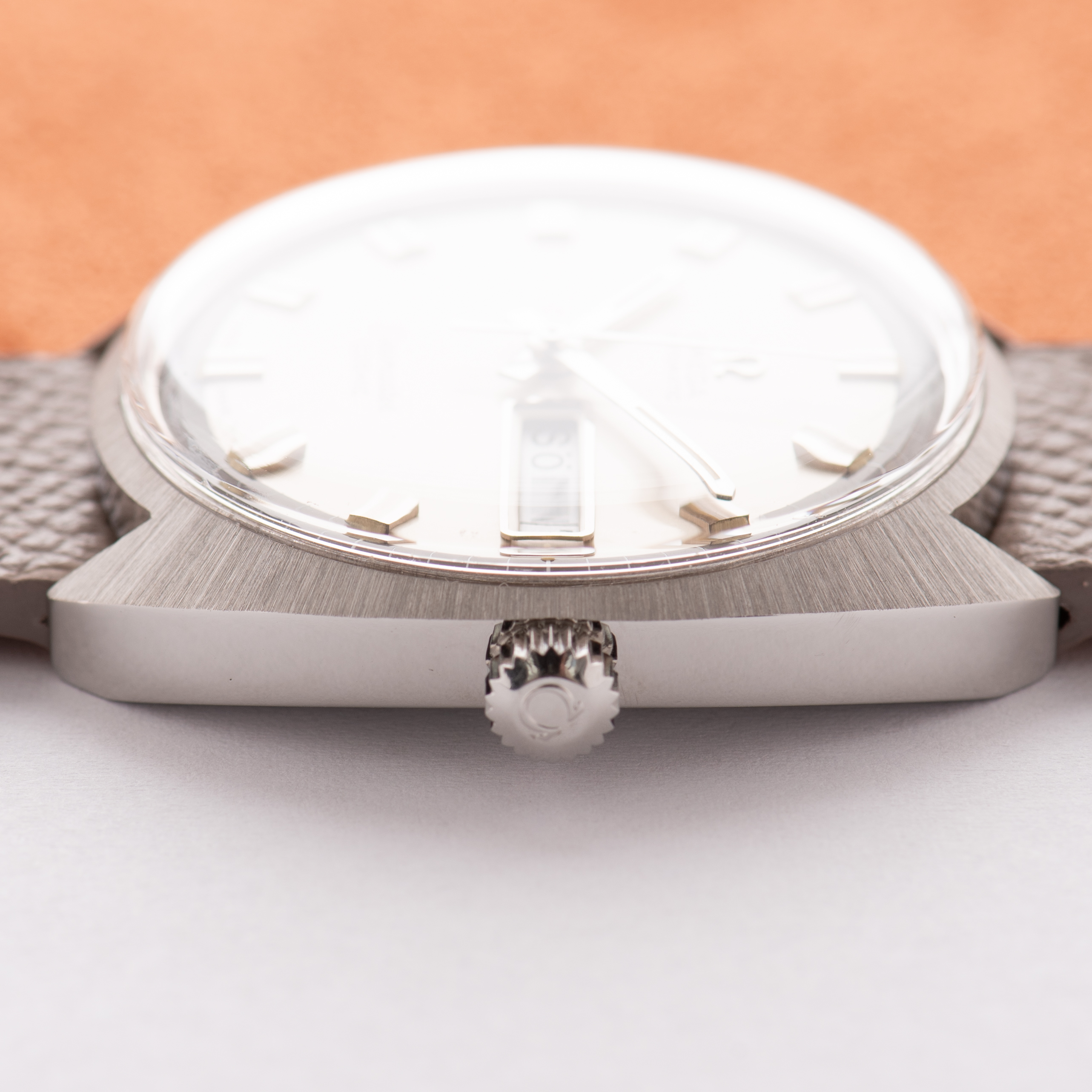 View of Omega Automatic Seamaster Cosmic Day Date Automatic cal 752 Ref 166.036