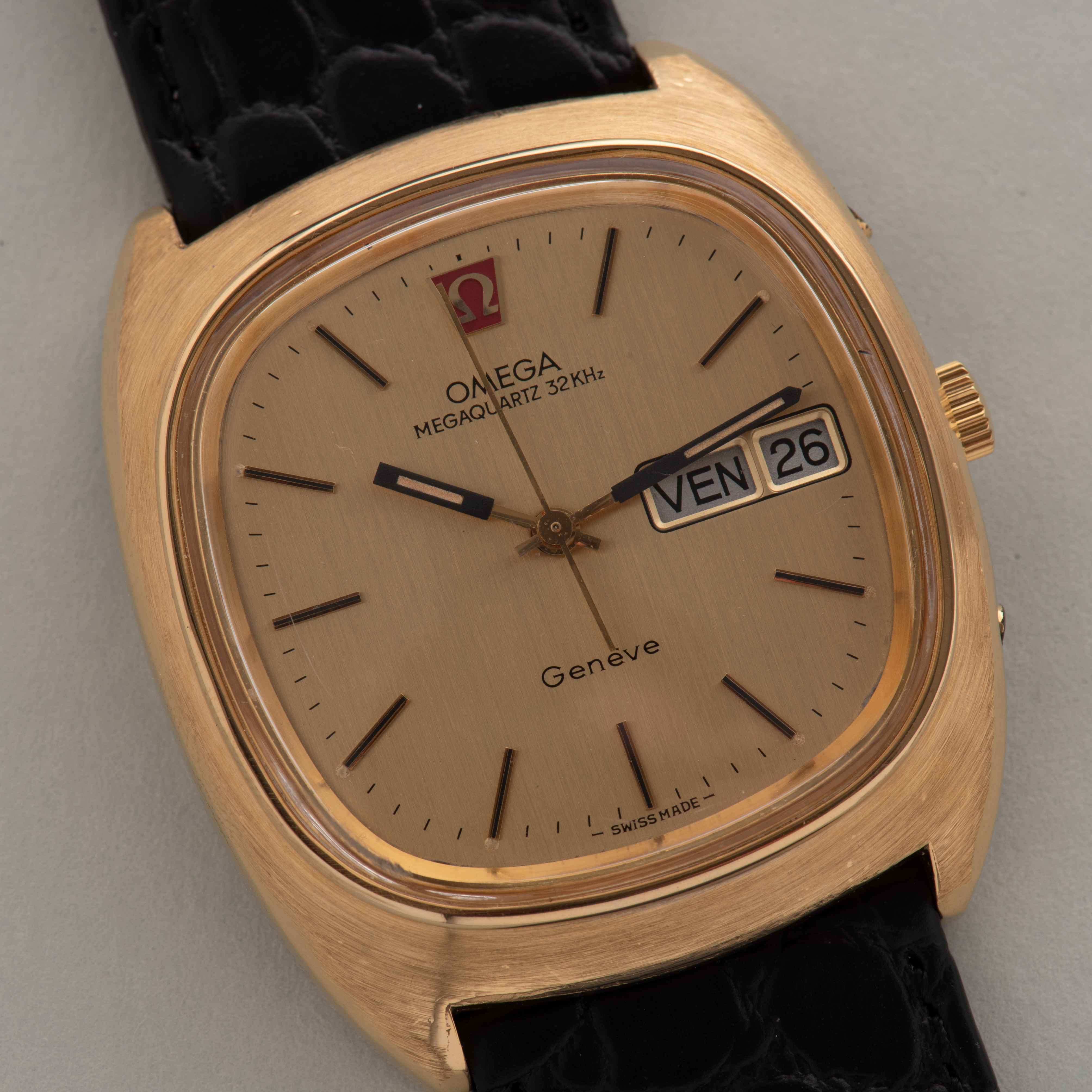 View of Omega Megaquartz 32KHz Geneva ref 196.0038
