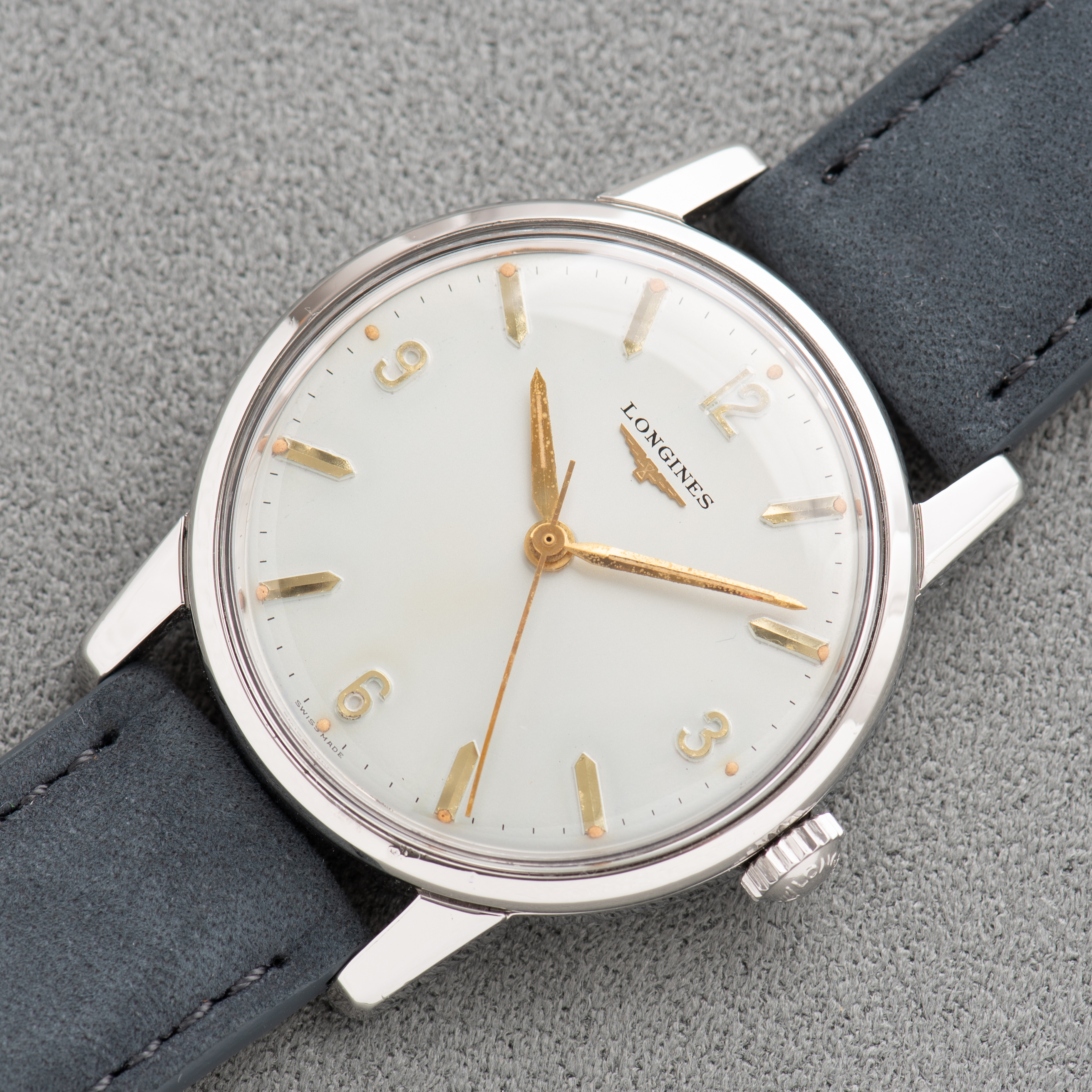 Zicht op Longines mécanique "Turquoise" Dial Dial réf 7177 1 787 cal 30LS
