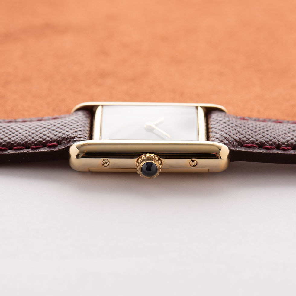 Miniature : Cartier Must de Tank Vermeil PM Onyx Black Dial from 1980