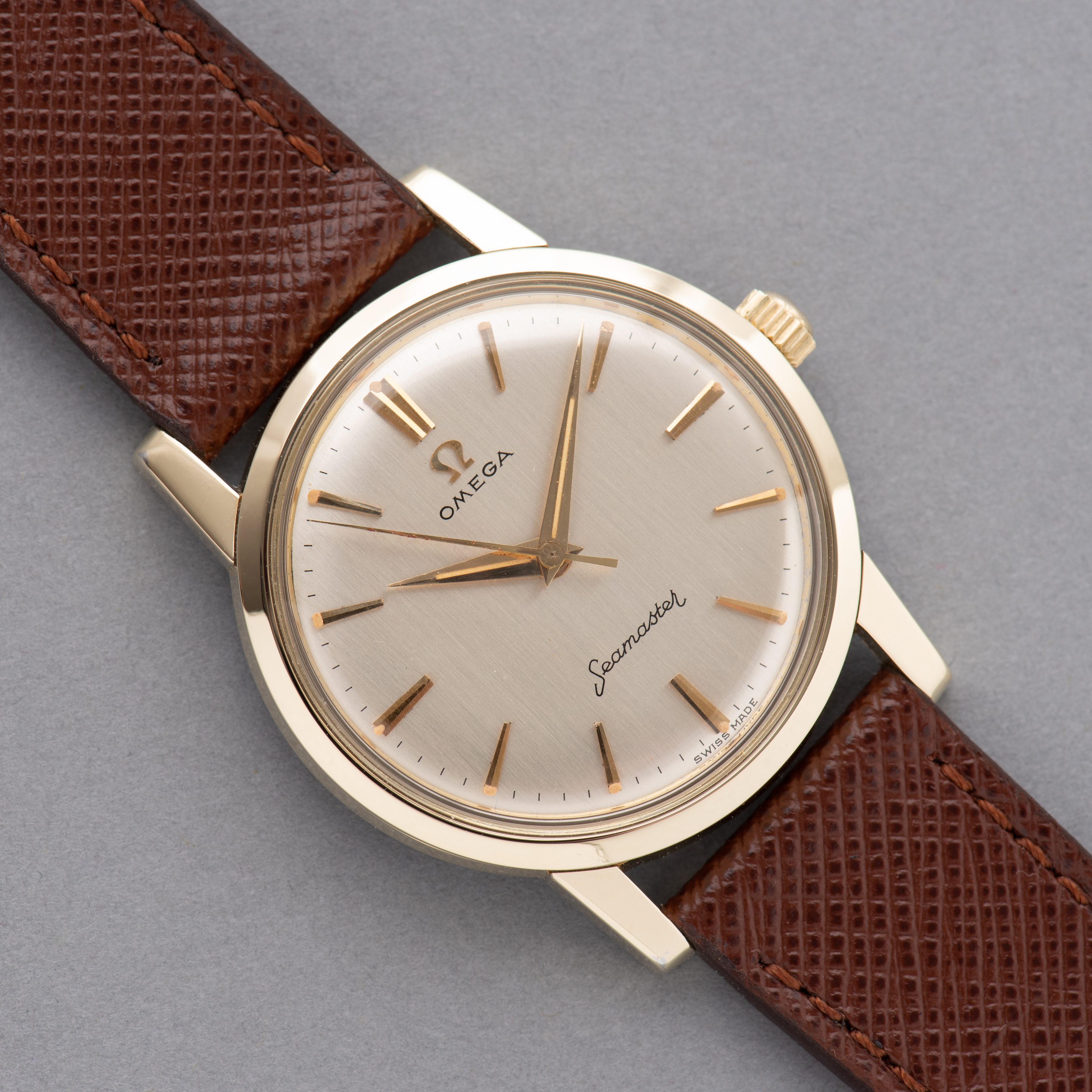 Zicht op Omega Seamaster Gold Cappped ref 14759-62 SC uit 1962