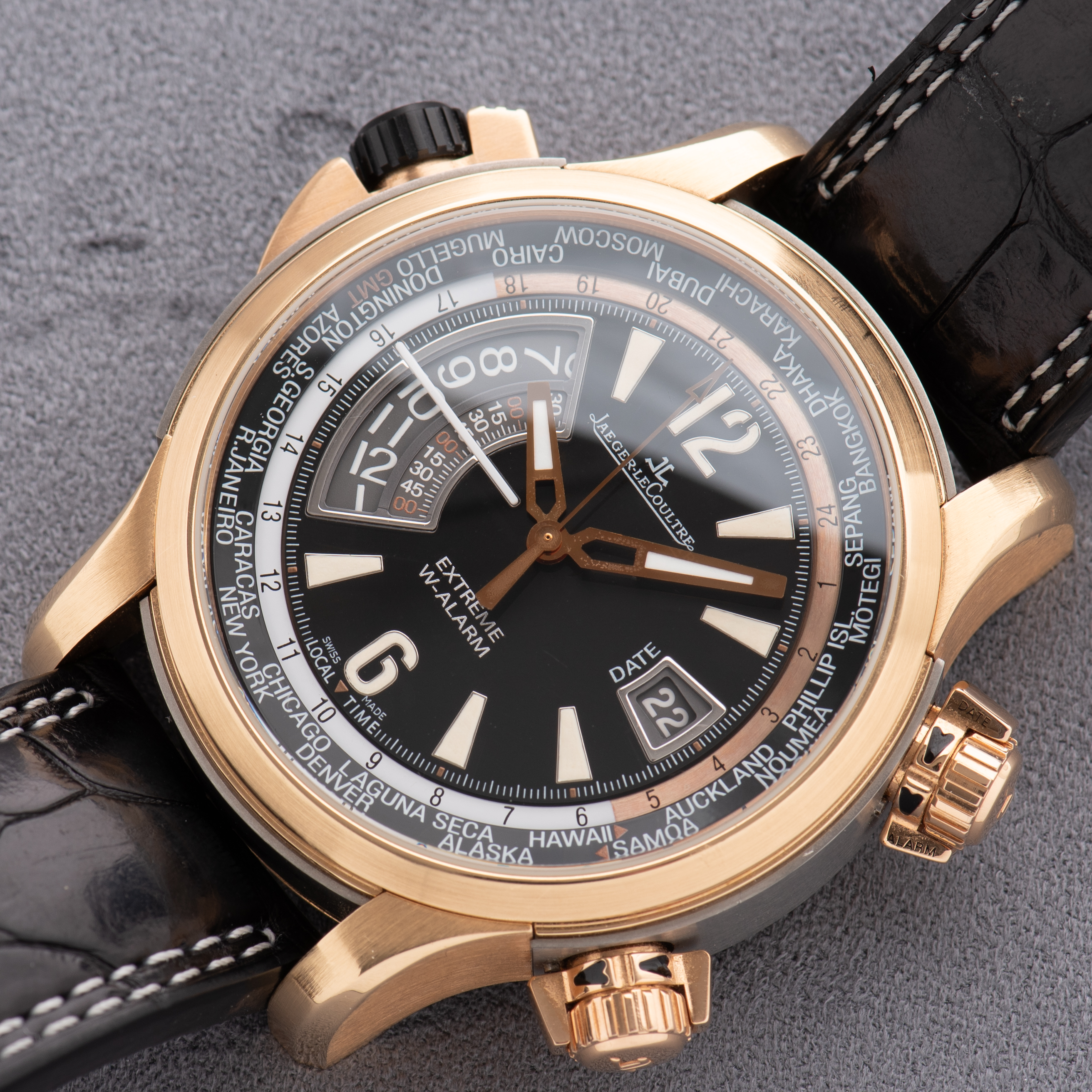 View of Jaeger LeCoultre Master Compressor Edition Valentino Rossi Ref Q177244V Full Set
