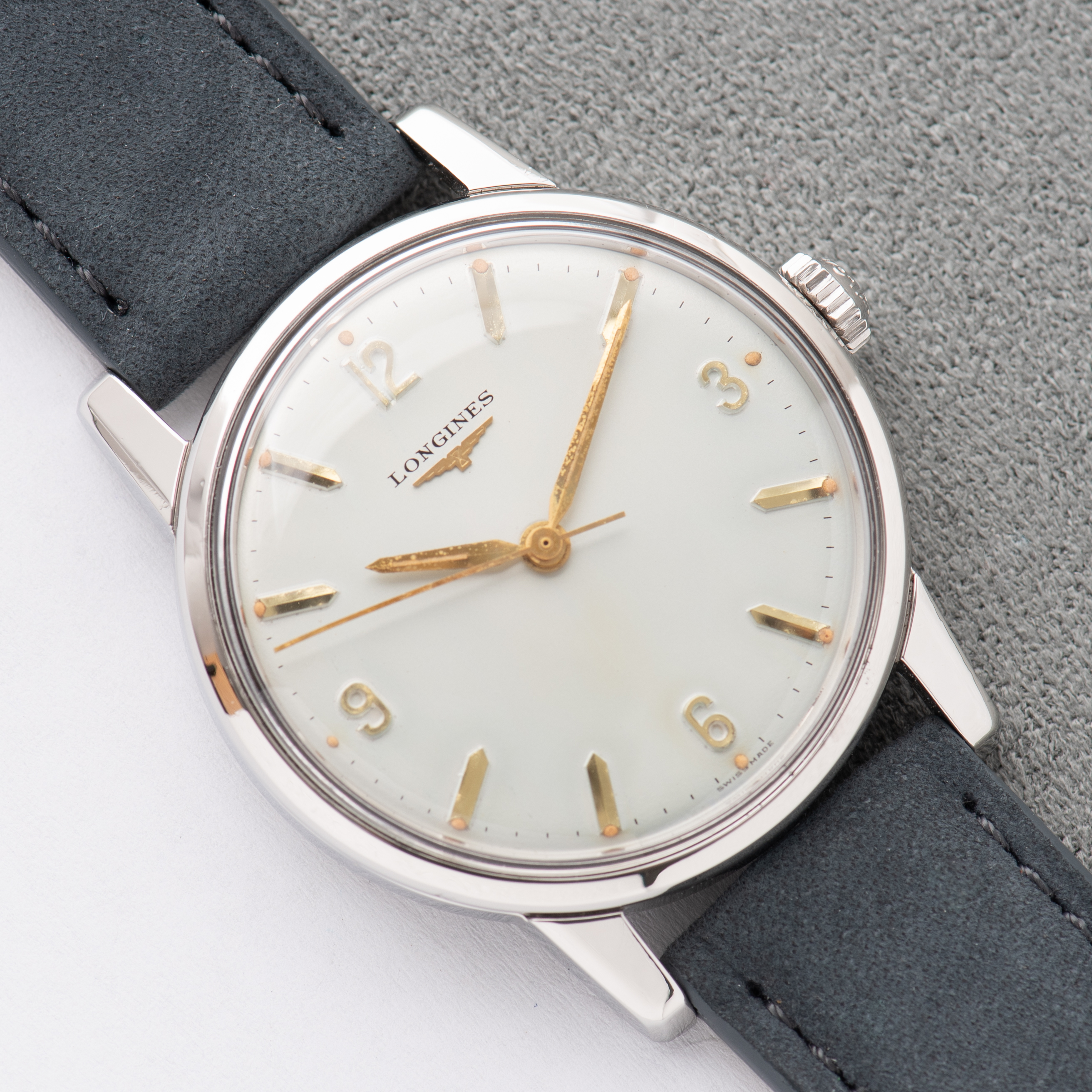 Zicht op Longines mécanique "Turquoise" Dial Dial réf 7177 1 787 cal 30LS