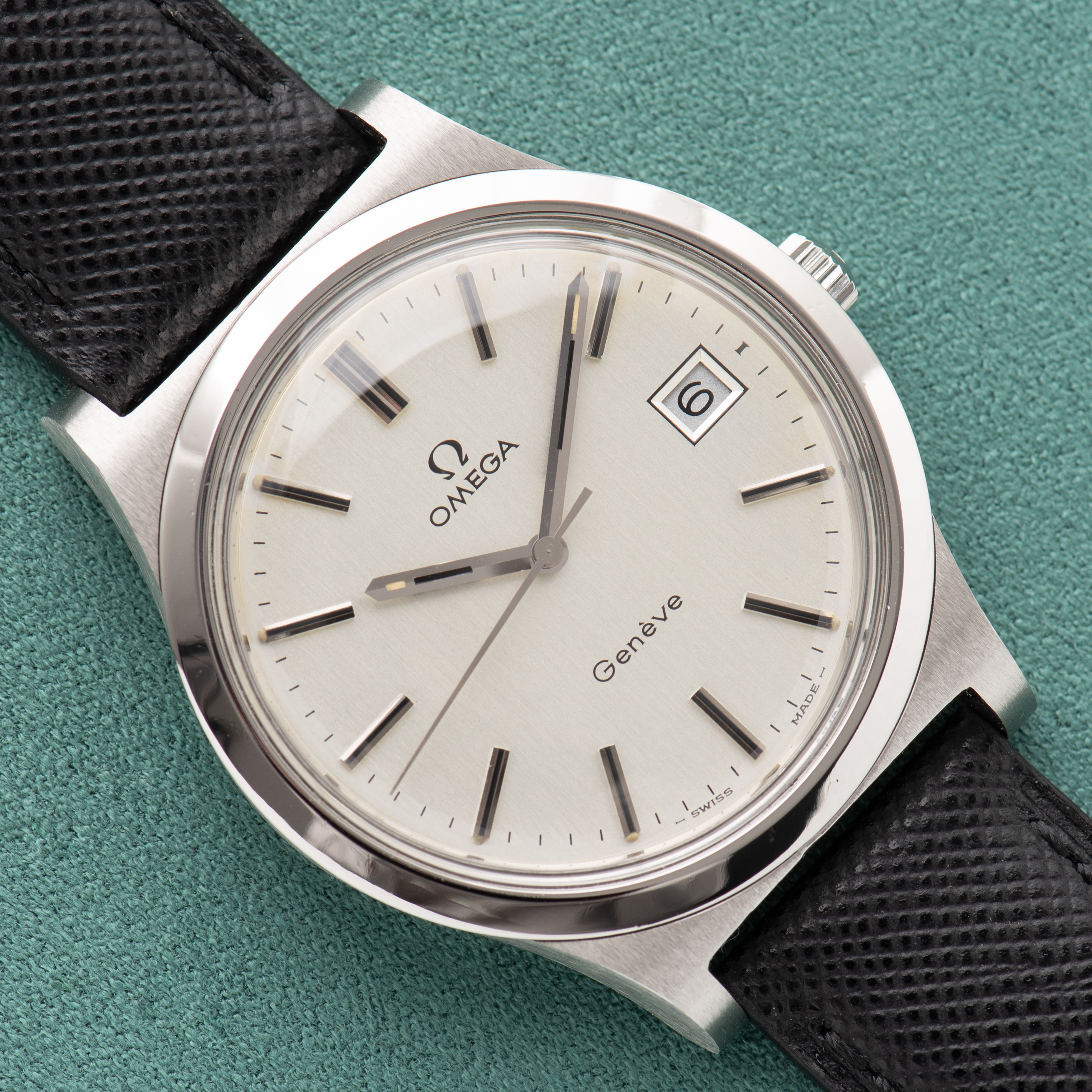 View of Omega Geneva Date Cal 1030 Ref 136.0102 from 1972