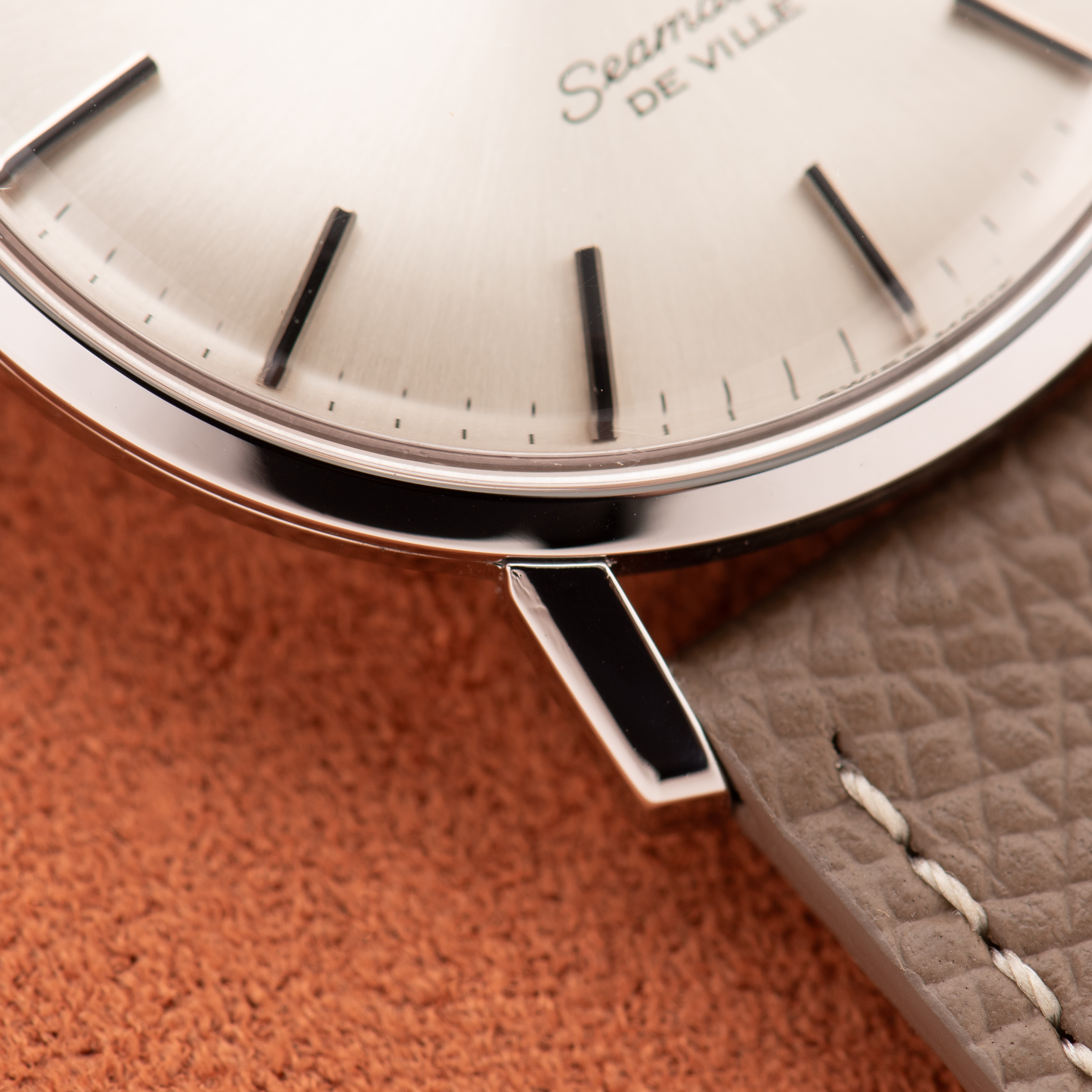 View of Omega Seamaster De Ville Automatic Silver Dial Ref 166.020 from 1964