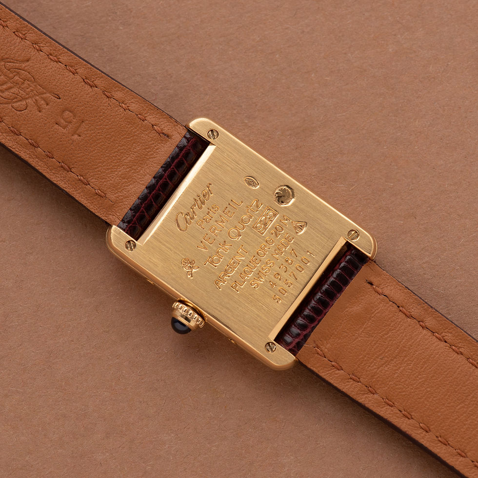 Thumbnail: Cartier Tank De Must Vermeil PM Trinity dial from 1980-90