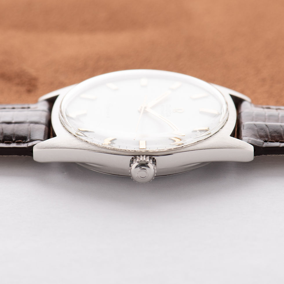 Thumbnail: Omega Automatic Genève Redial white/creme Réf 166.041 cal 552 from 1968