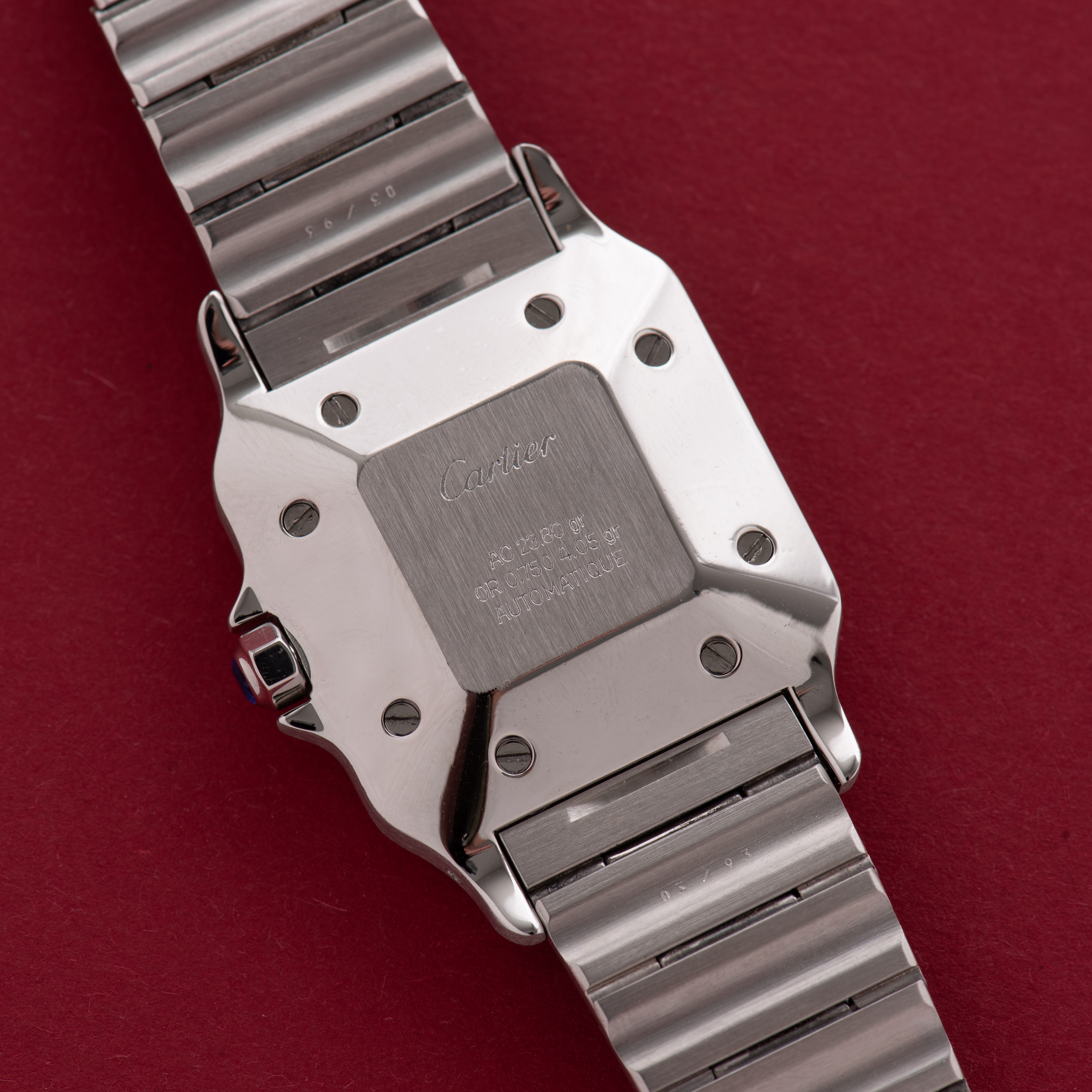 Vue de Cartier Santos Galbée or/acier réf 2961