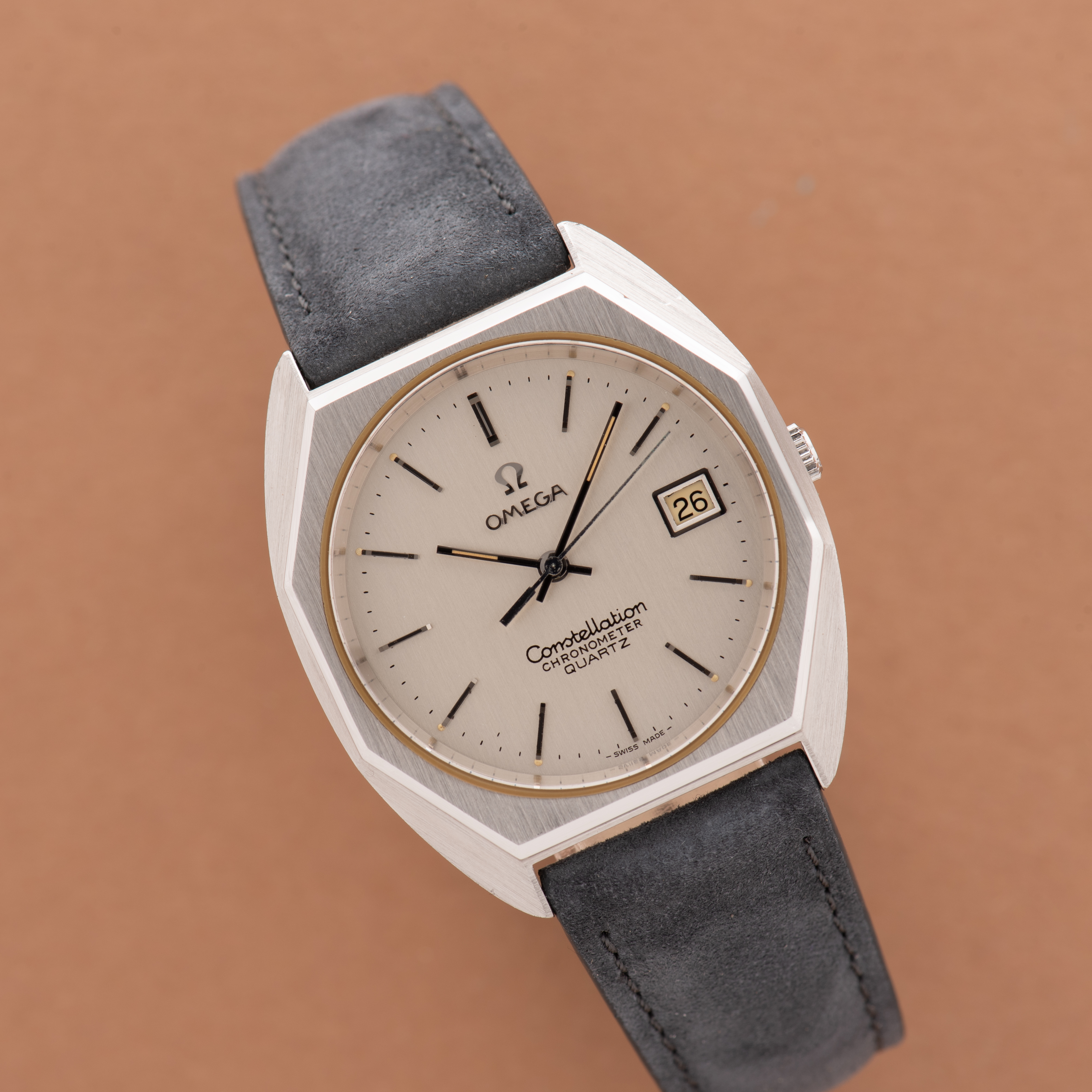 Zicht op Omega Constellation Chronometer Quartz vanaf 1977 Ref 198/114