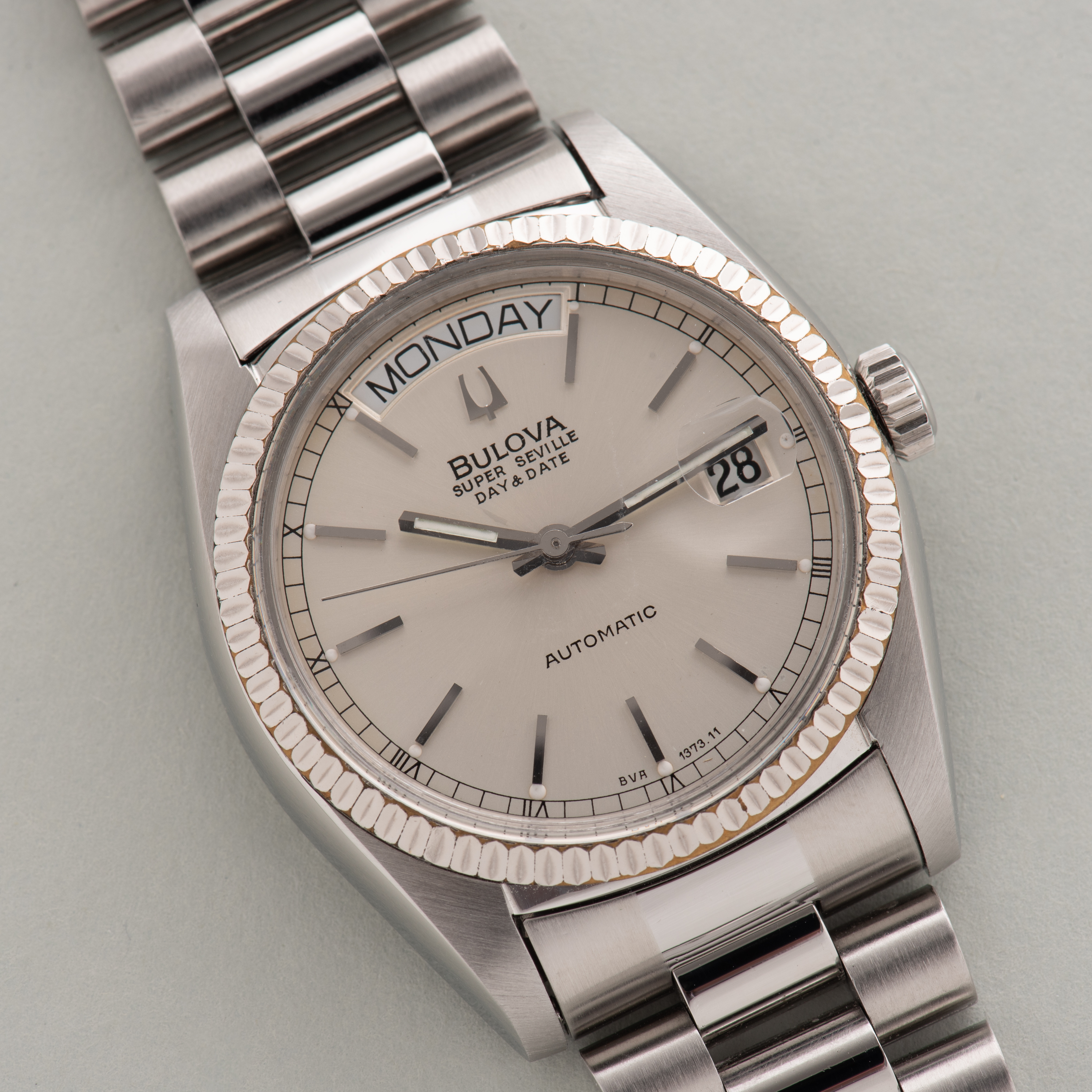 View of Bulova Automatic Super Seville Day & Date ref 4410101 ETA 2834