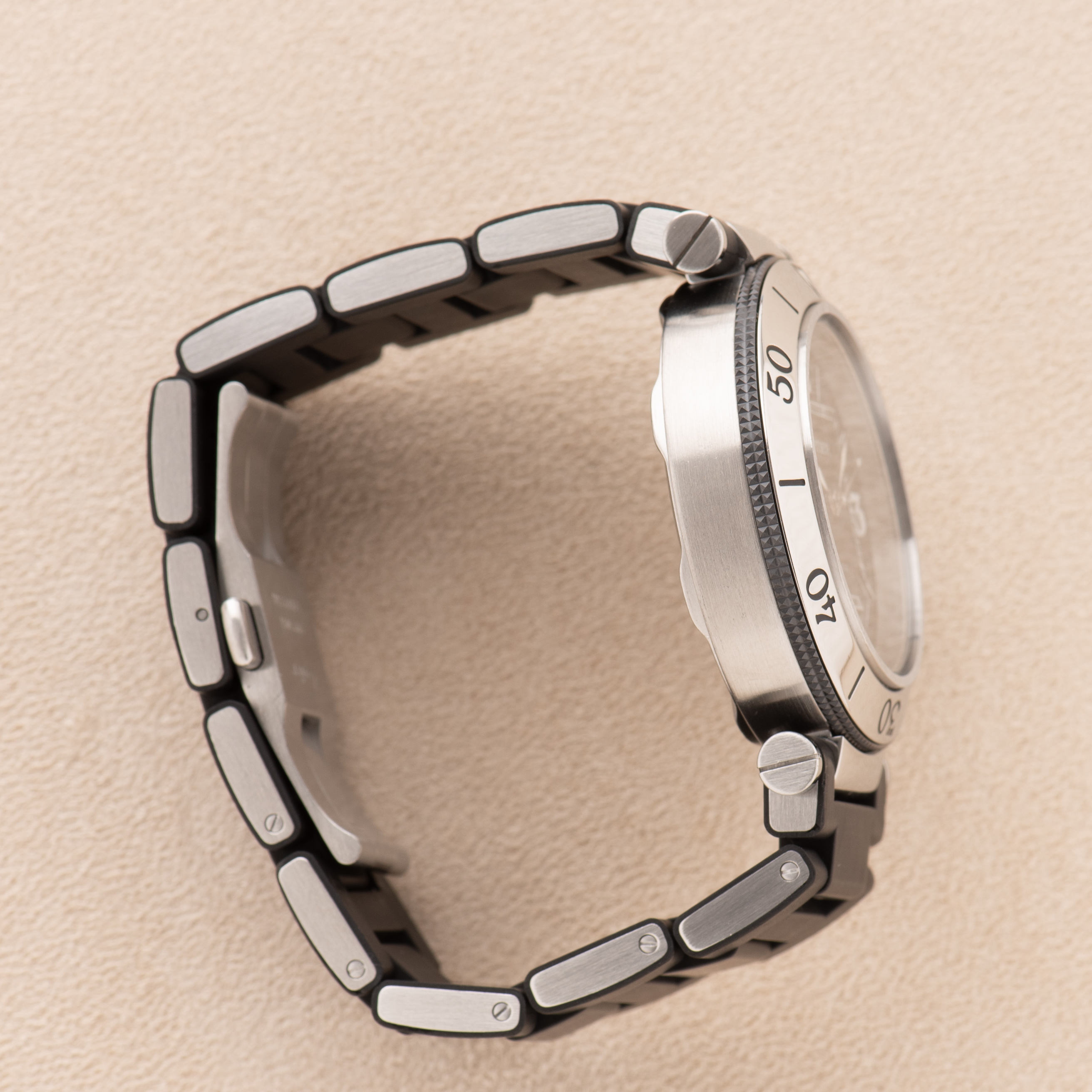 View of Cartier Pasha Seatimer Black Dial Ref 2790