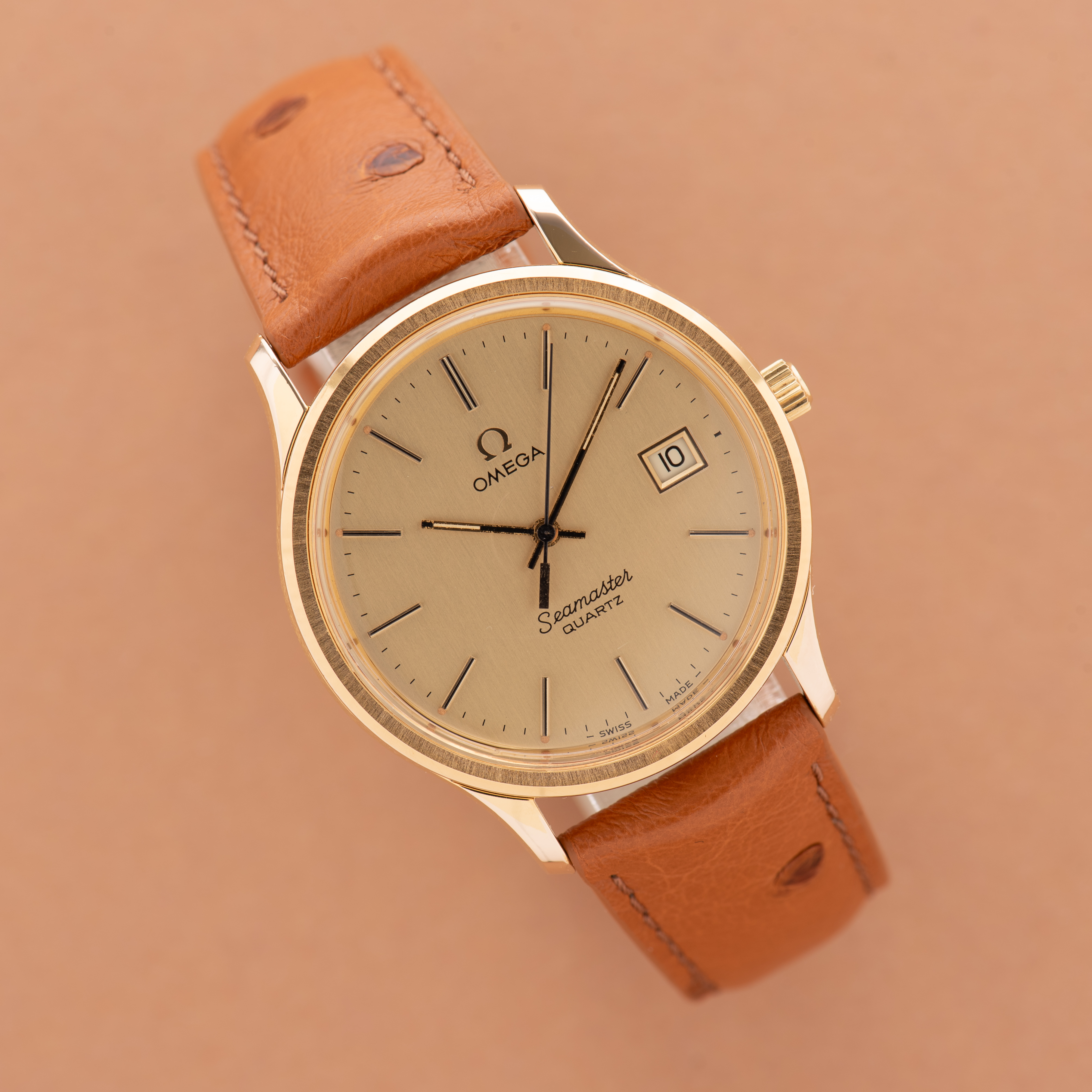 View of Omega Seamaster Quartz from 1979 cal 1342 Réf 196.0106