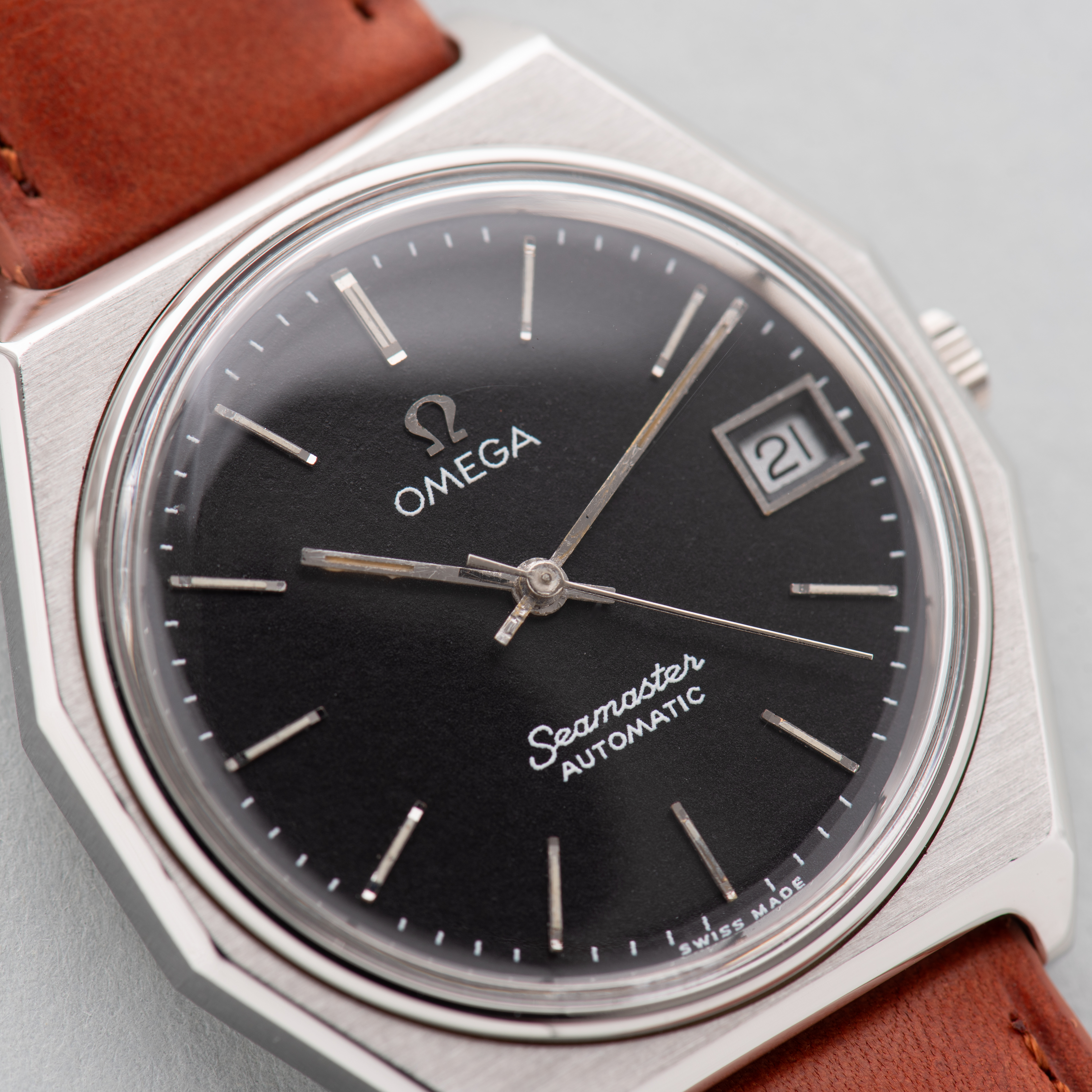View of Omega Seamaster Automatic ref 166.0257 from 1974