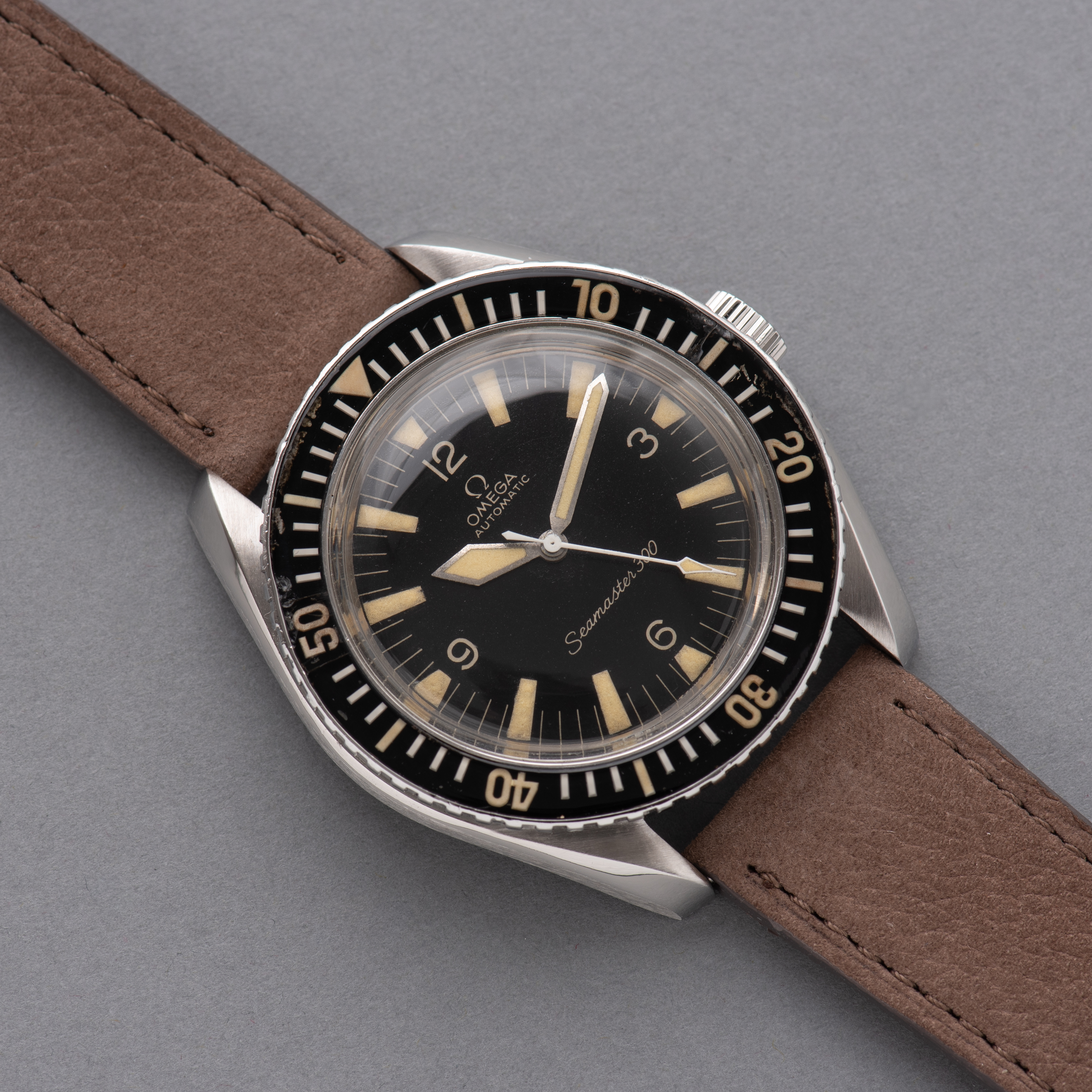 View of Omega Seamaster 300 Automatic HF Case Ref 165.024 from 1966