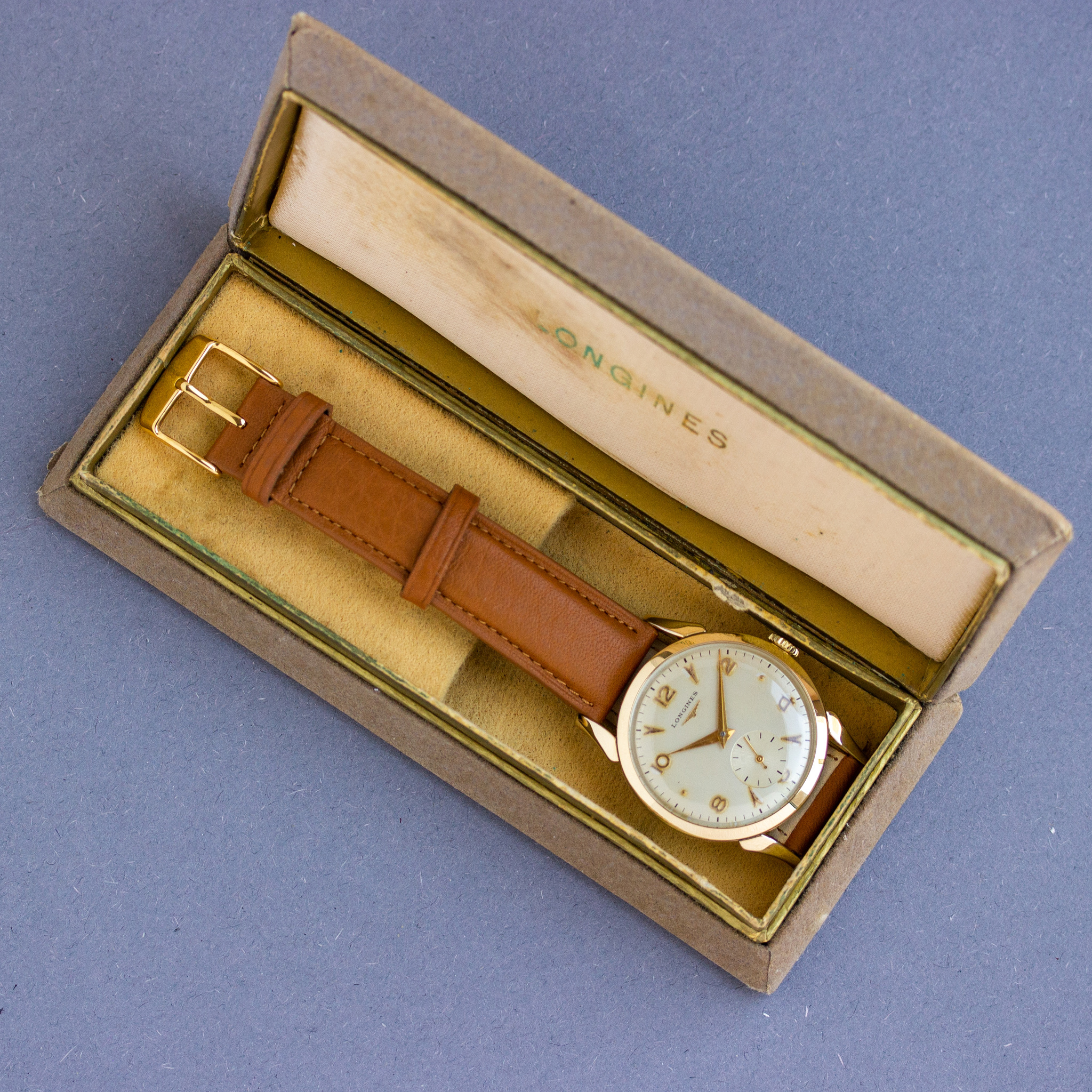 View of Longines mécanique petite seconde réf 6416-2 104 cal 1268z