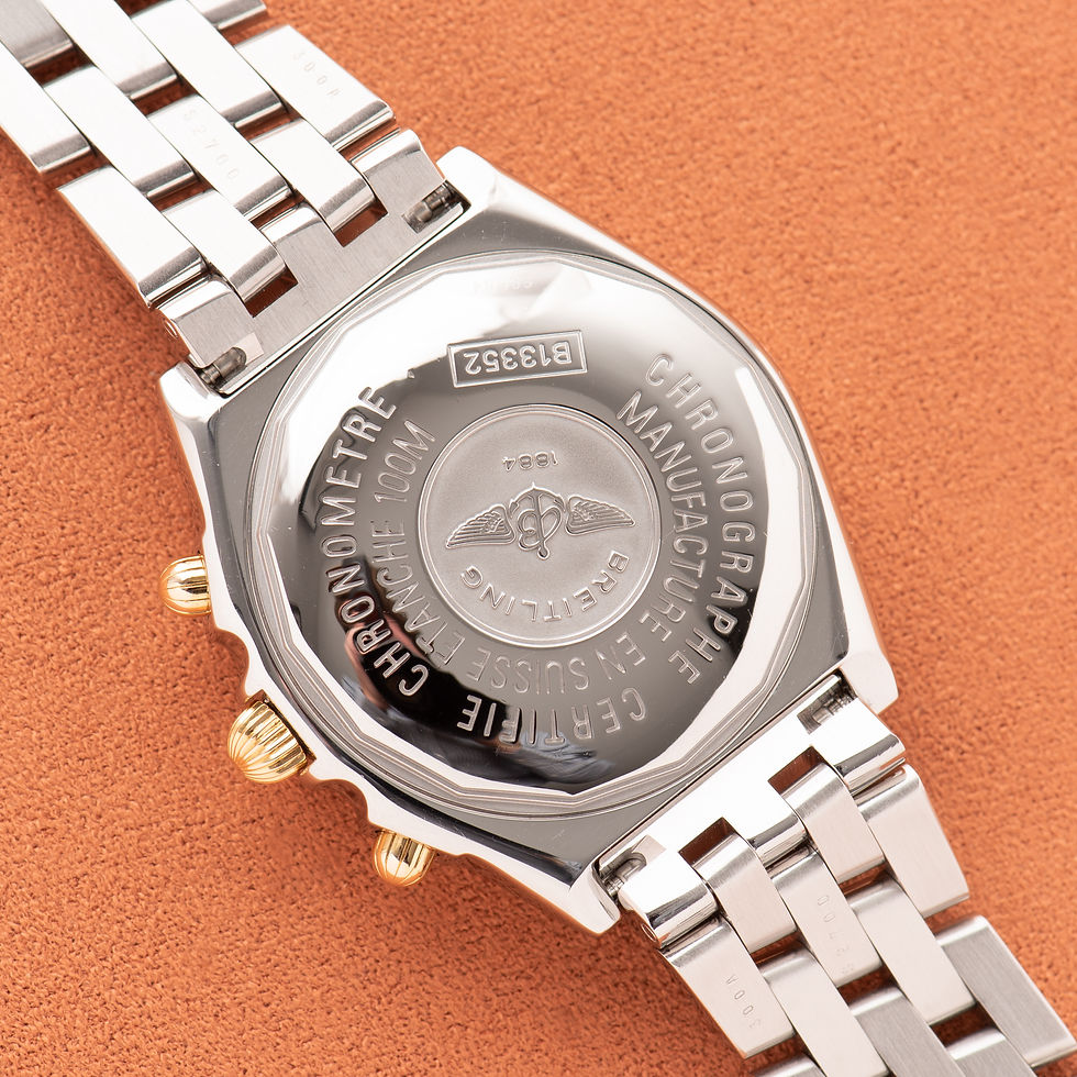 Miniature : Breitling Chronomat Gold/Steel Chronograph Blue dial Réf D13352 FULL SET