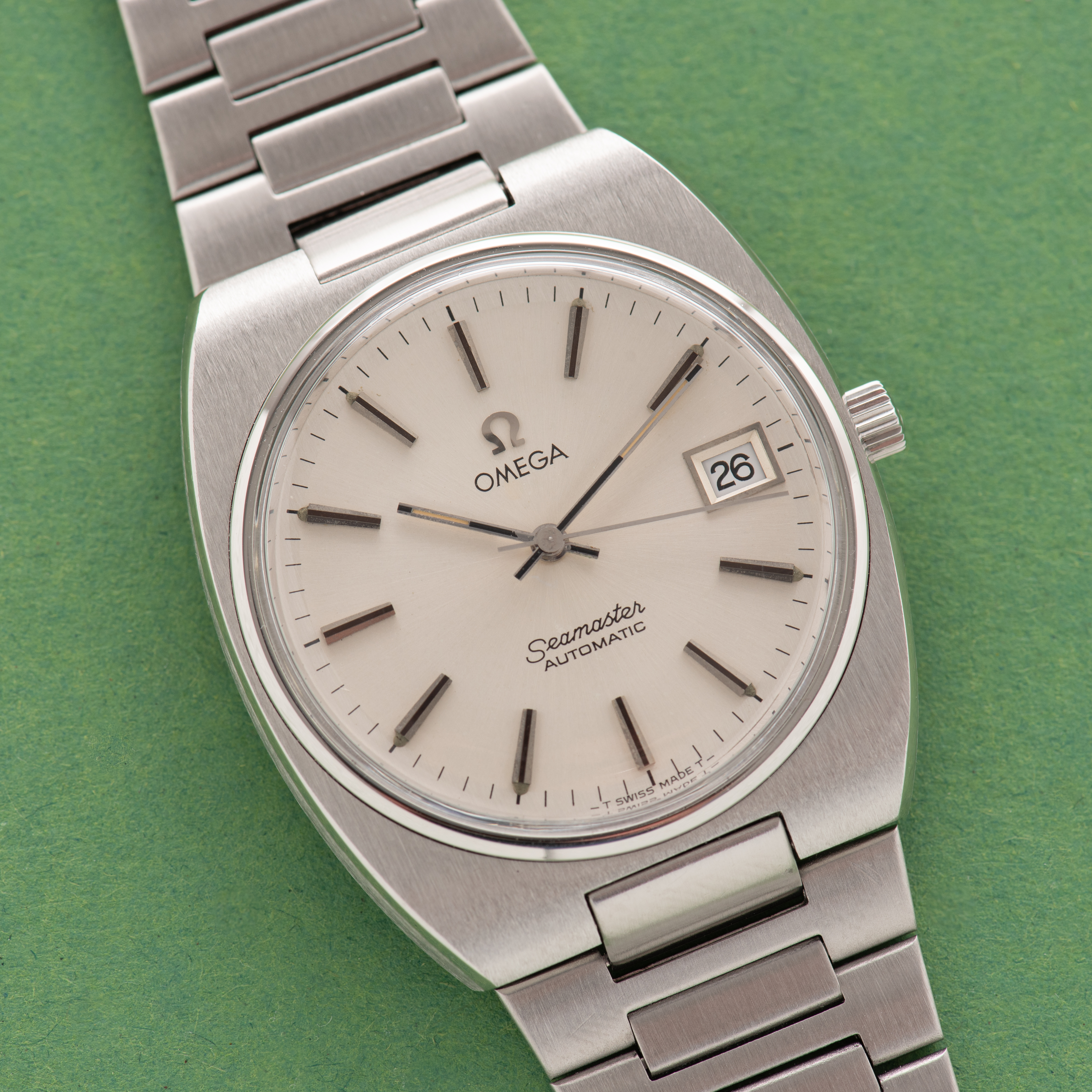 Zicht op Omega Seamaster Automatic réf 166.0206 cal 1010 from 1979