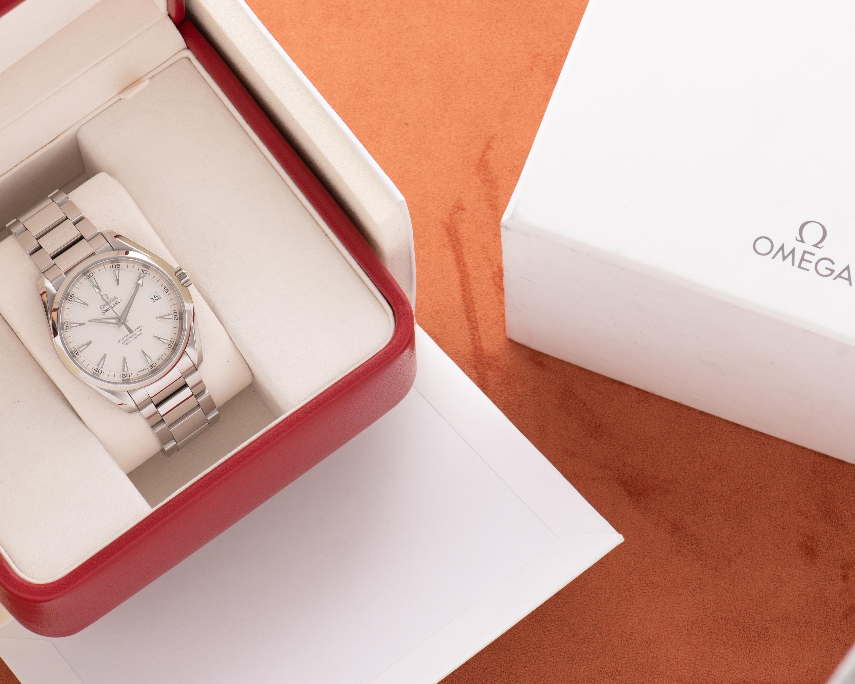 Zicht op Omega Seamaster Aqua Terra Co-Axial Automatic Ref 231.10.42.21.02.003 Volledige set