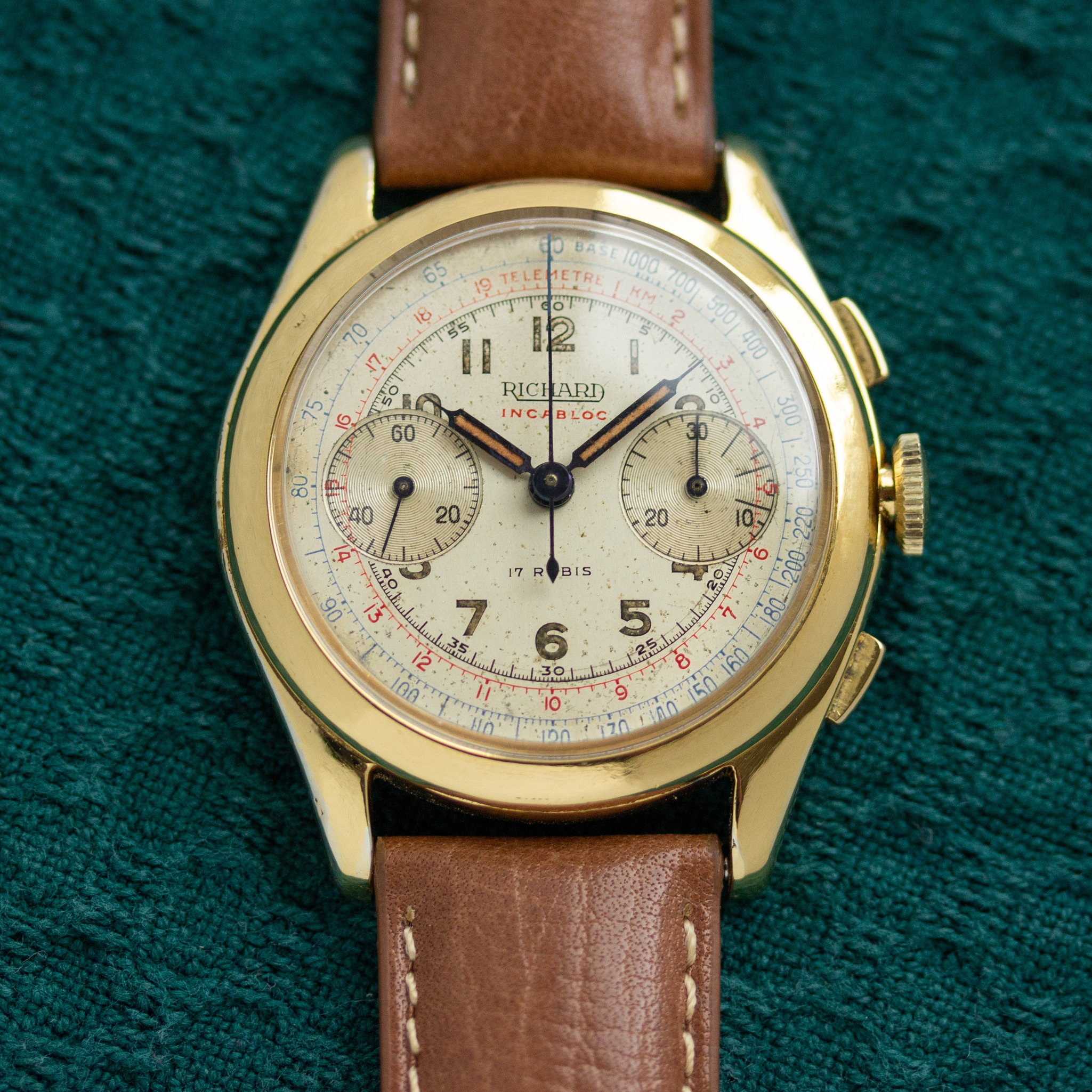 Vue de Richard Chronographe incabloc valjoux 23