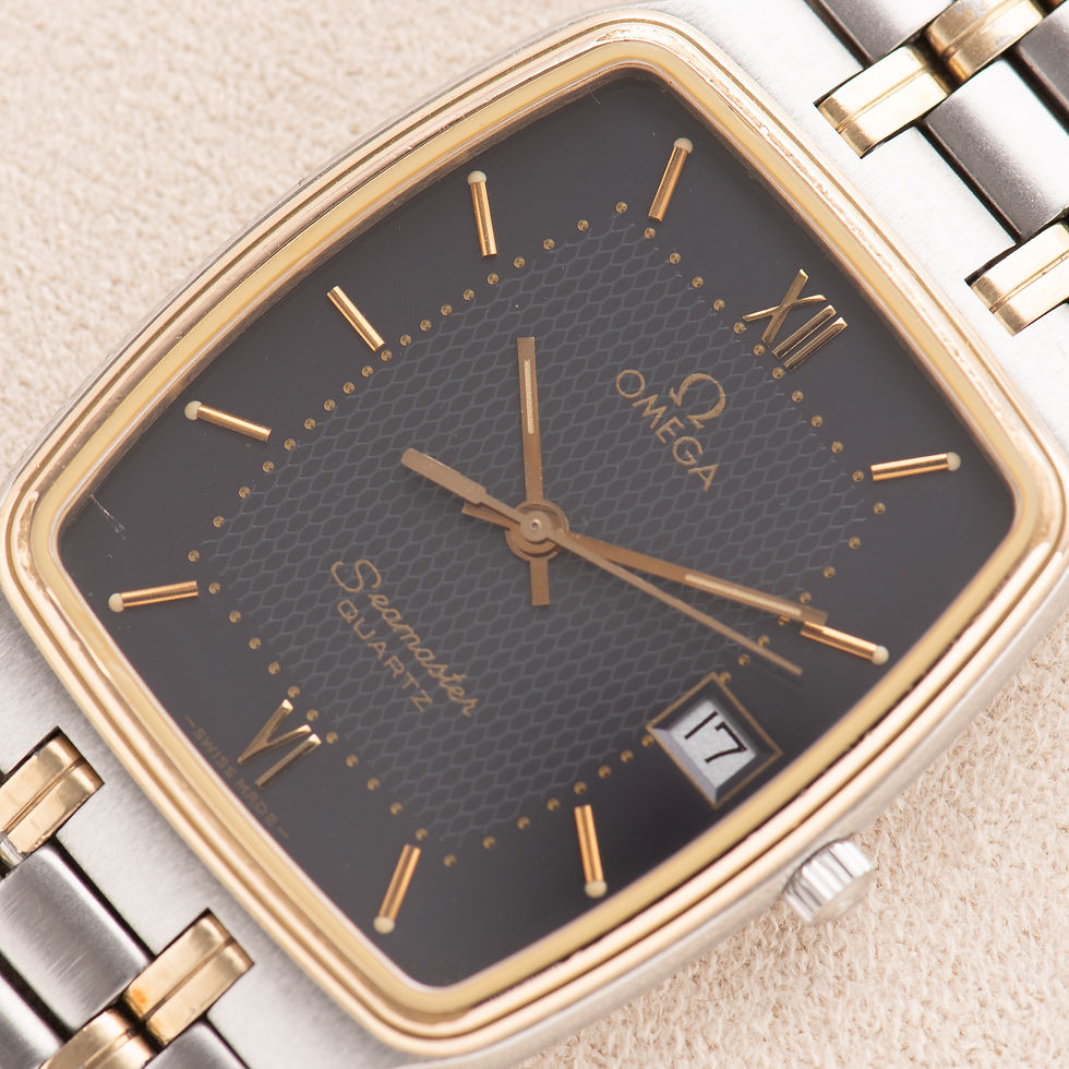 Thumbnail: Omega Seamaster Quartz Gold plated/steel réf 196.0289 from 1984