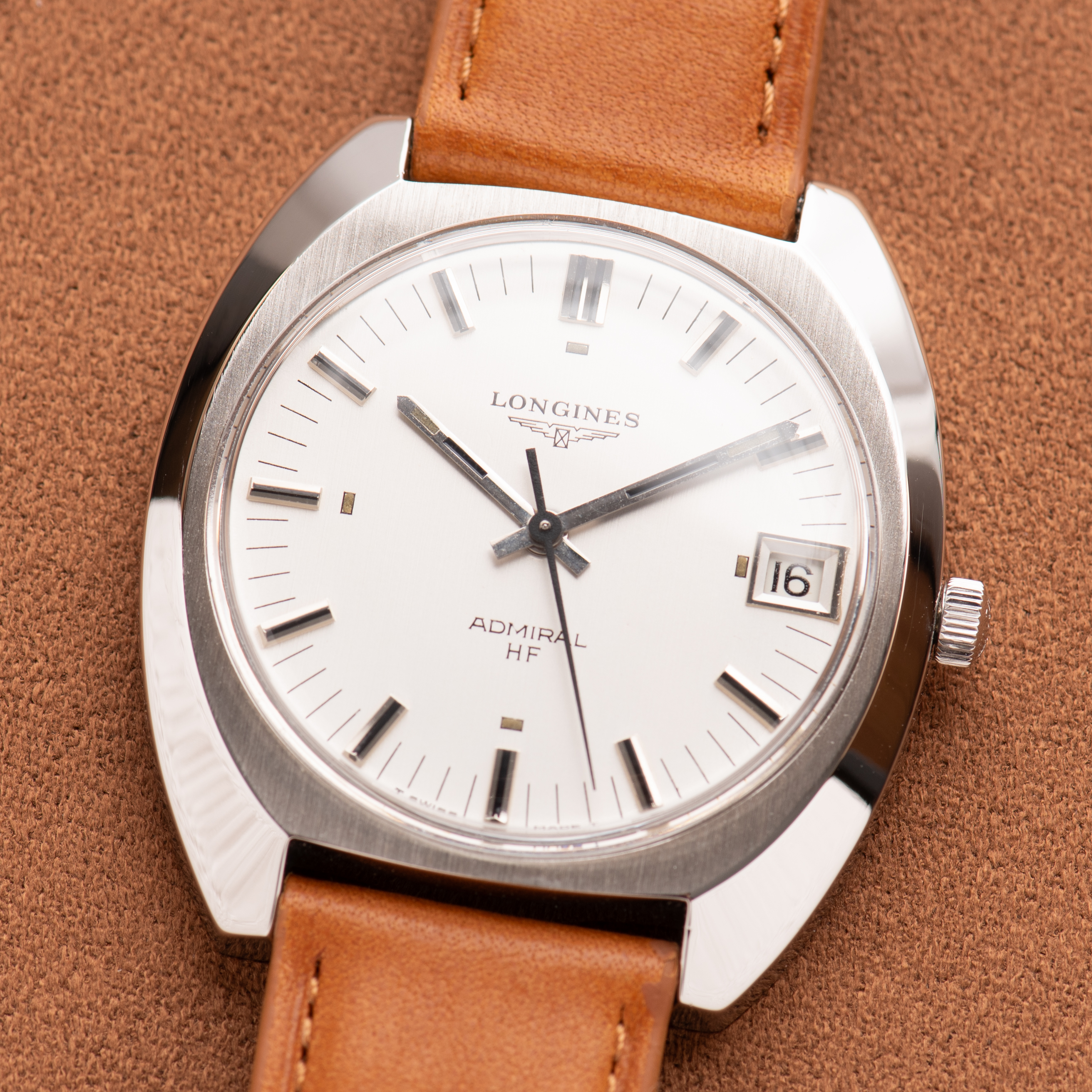 Vue de Longines Admiral HF Steel – Calibre 6952 – Réf. 2304-2 – Circa 1970-1980