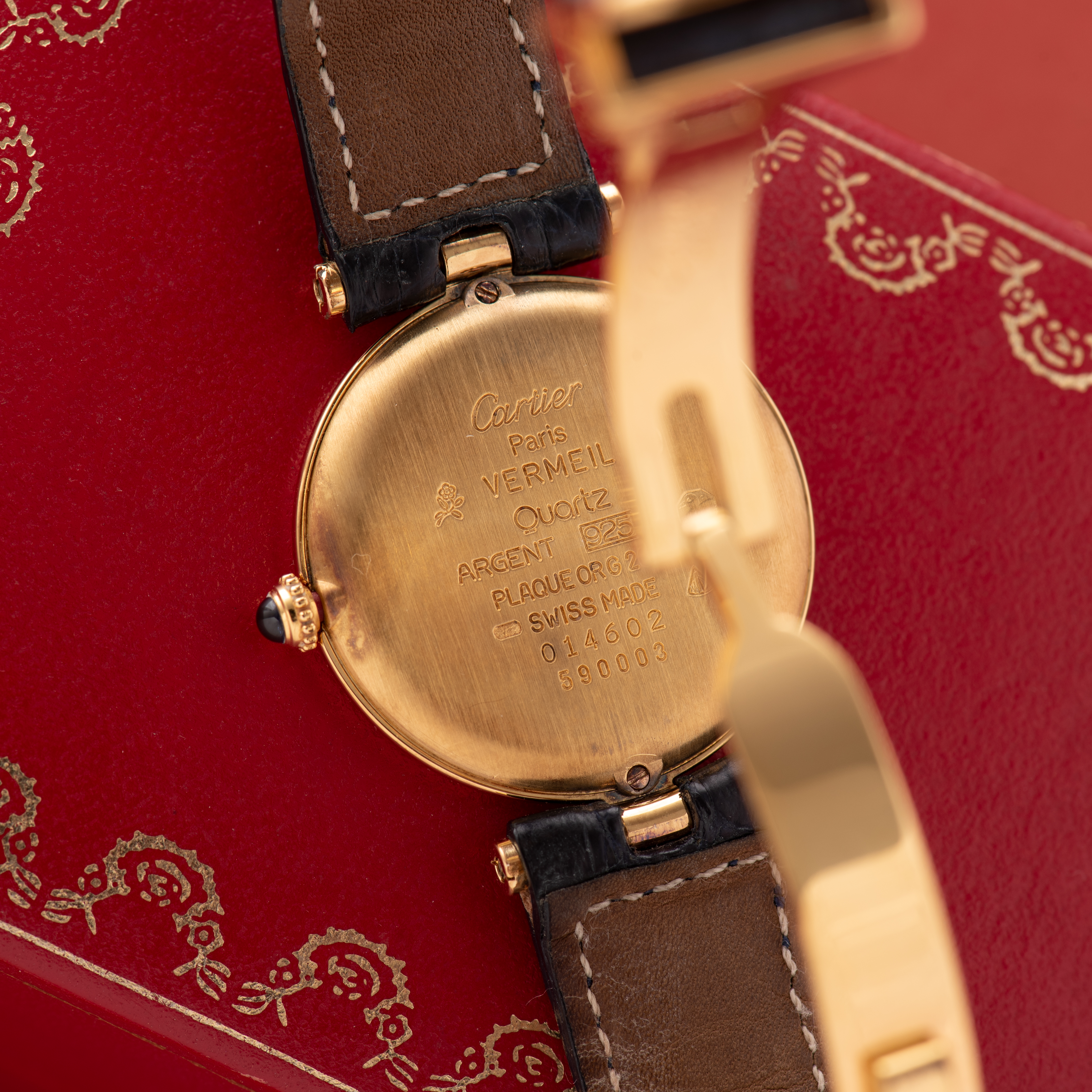 View of Cartier Must by Vendome Silver Arabic dial Quartz ref 590003 Full Set