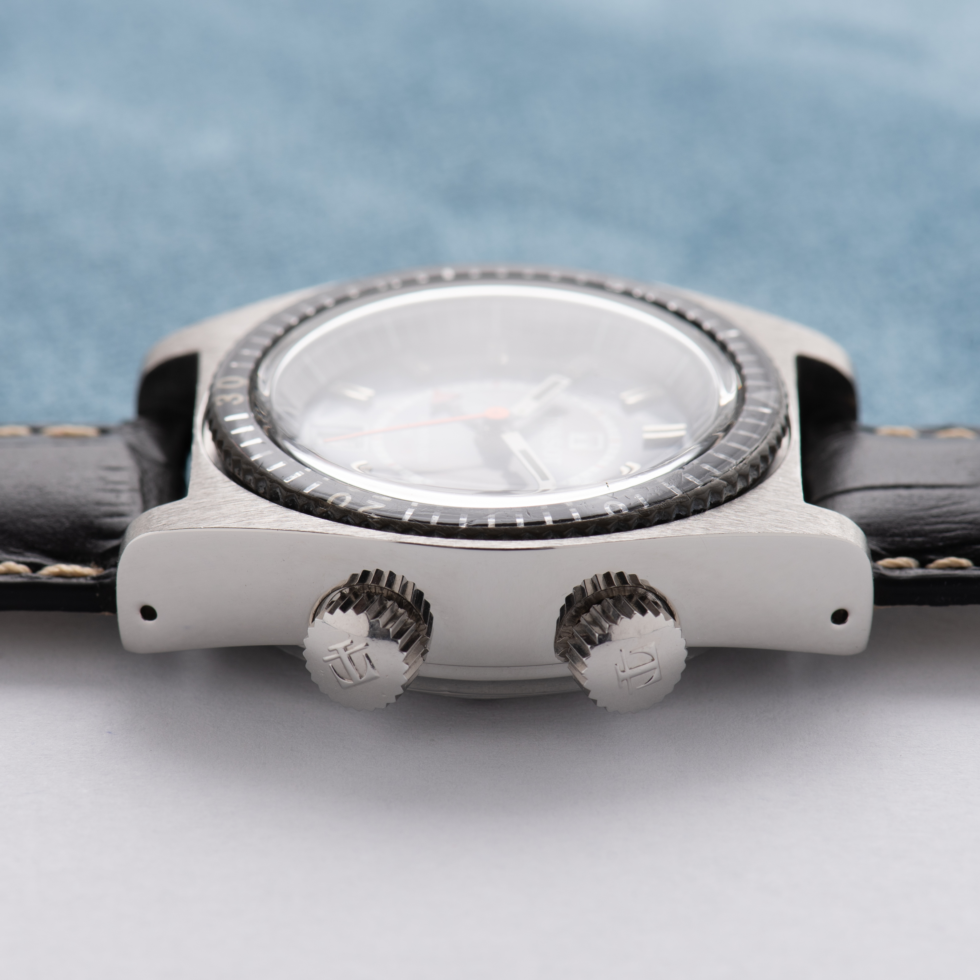 Vue de Tissot Sonorous PR516 Blue dial AS 1930 from 1970'
