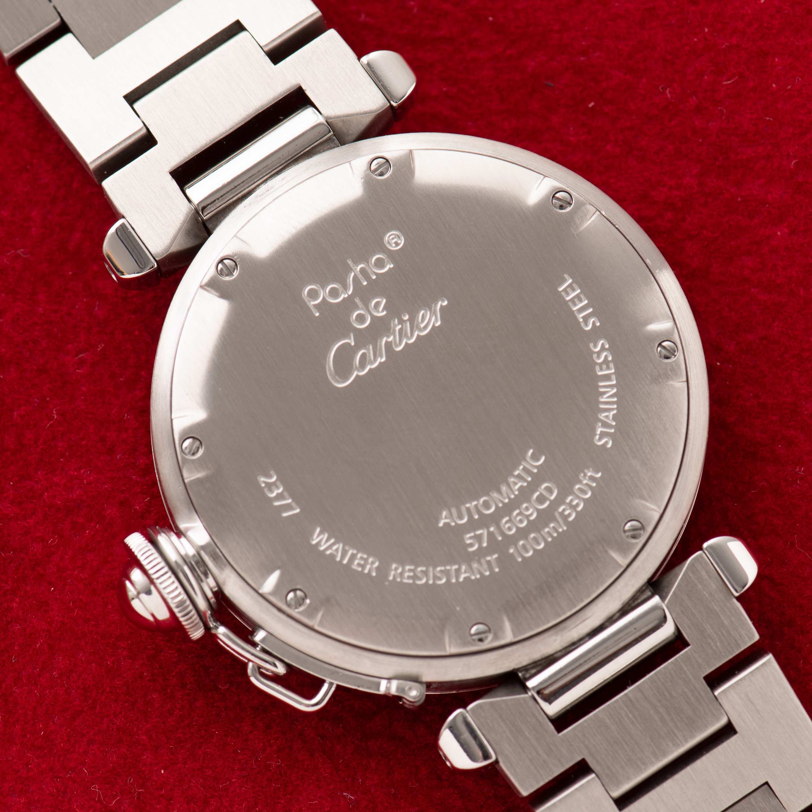 Zicht op Cartier Pasha Automatic GMT réf 2377
