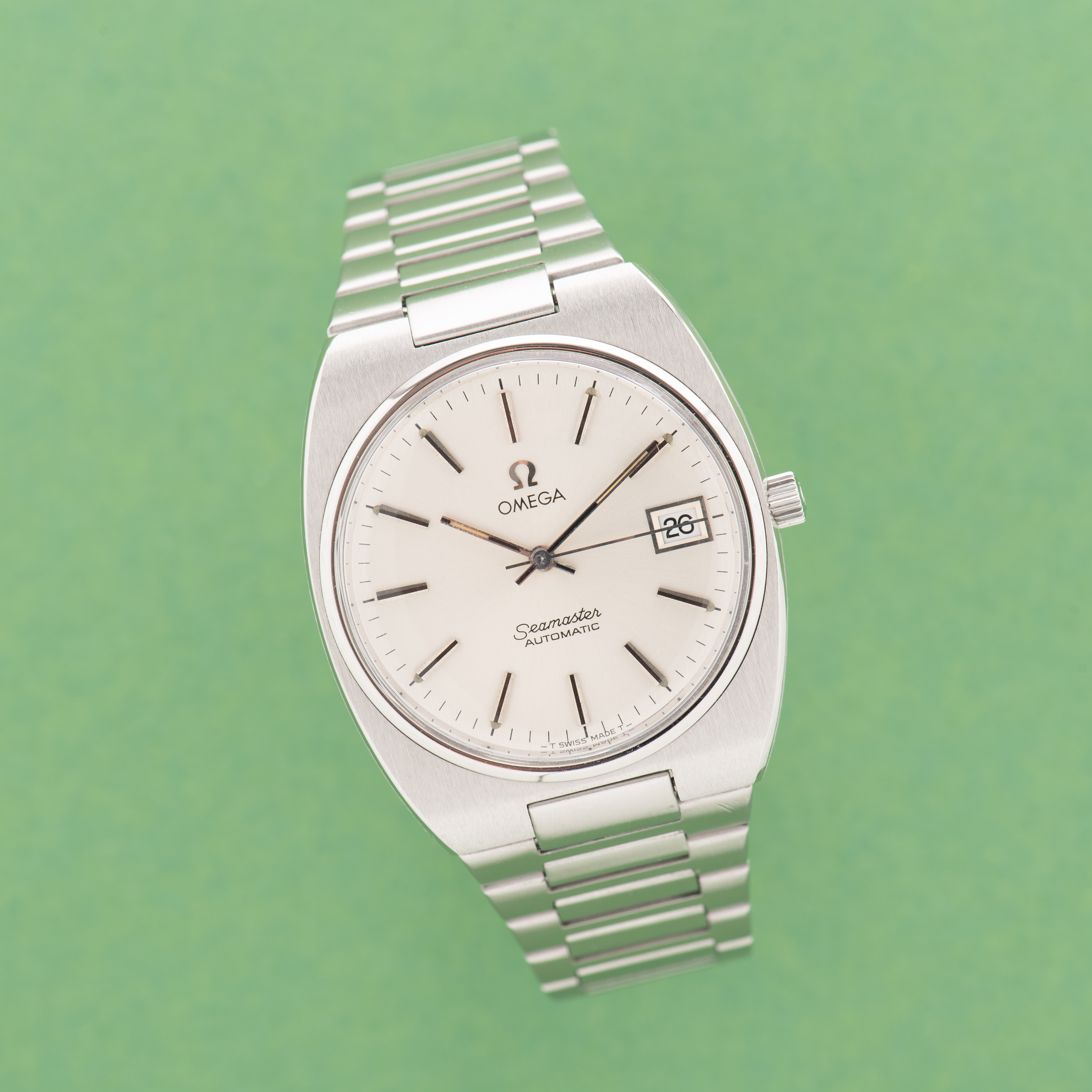 Zicht op Omega Seamaster Automatic réf 166.0206 cal 1010 from 1979