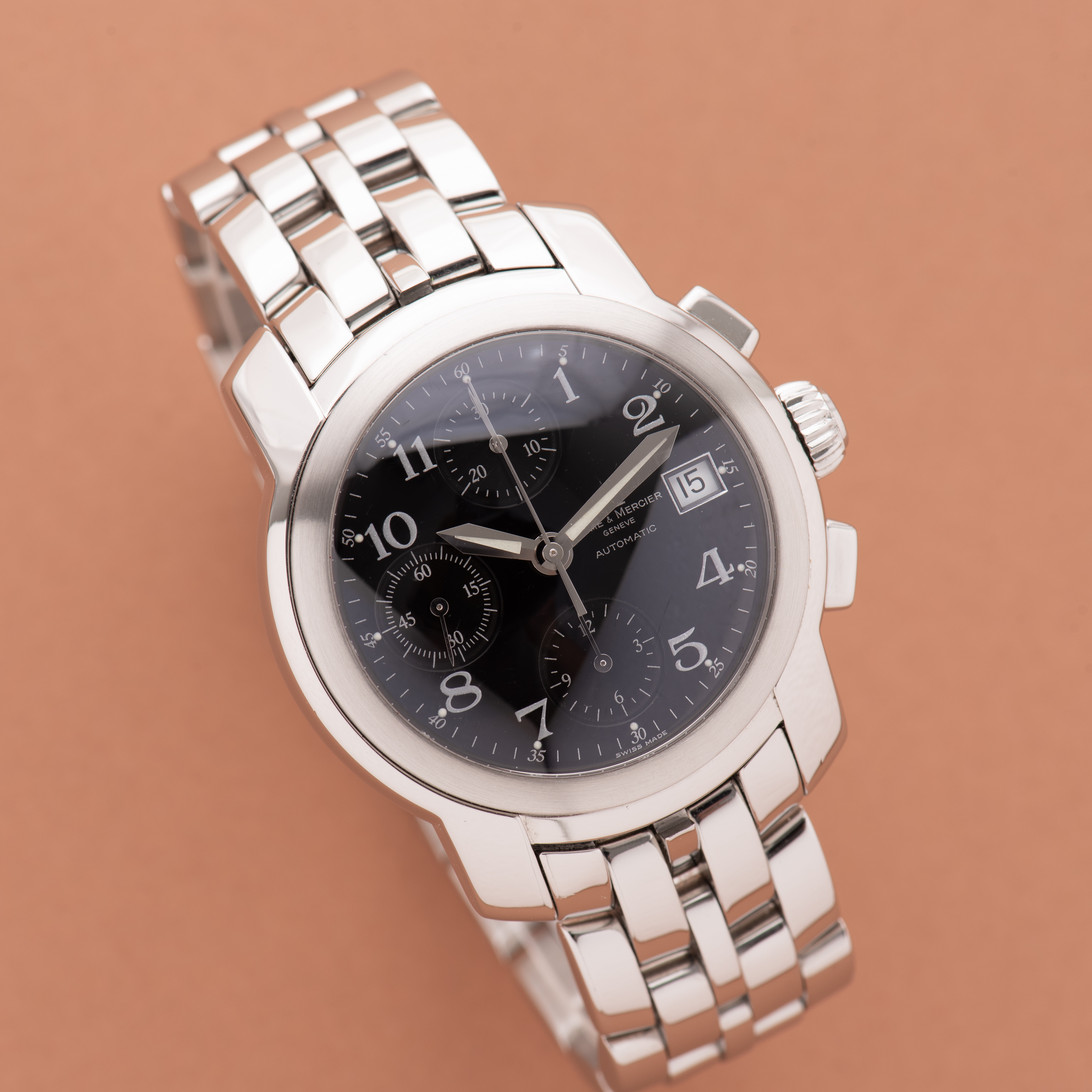Zicht op Baume & Mercier Genève Capeland Chronographe Valjoux 7750