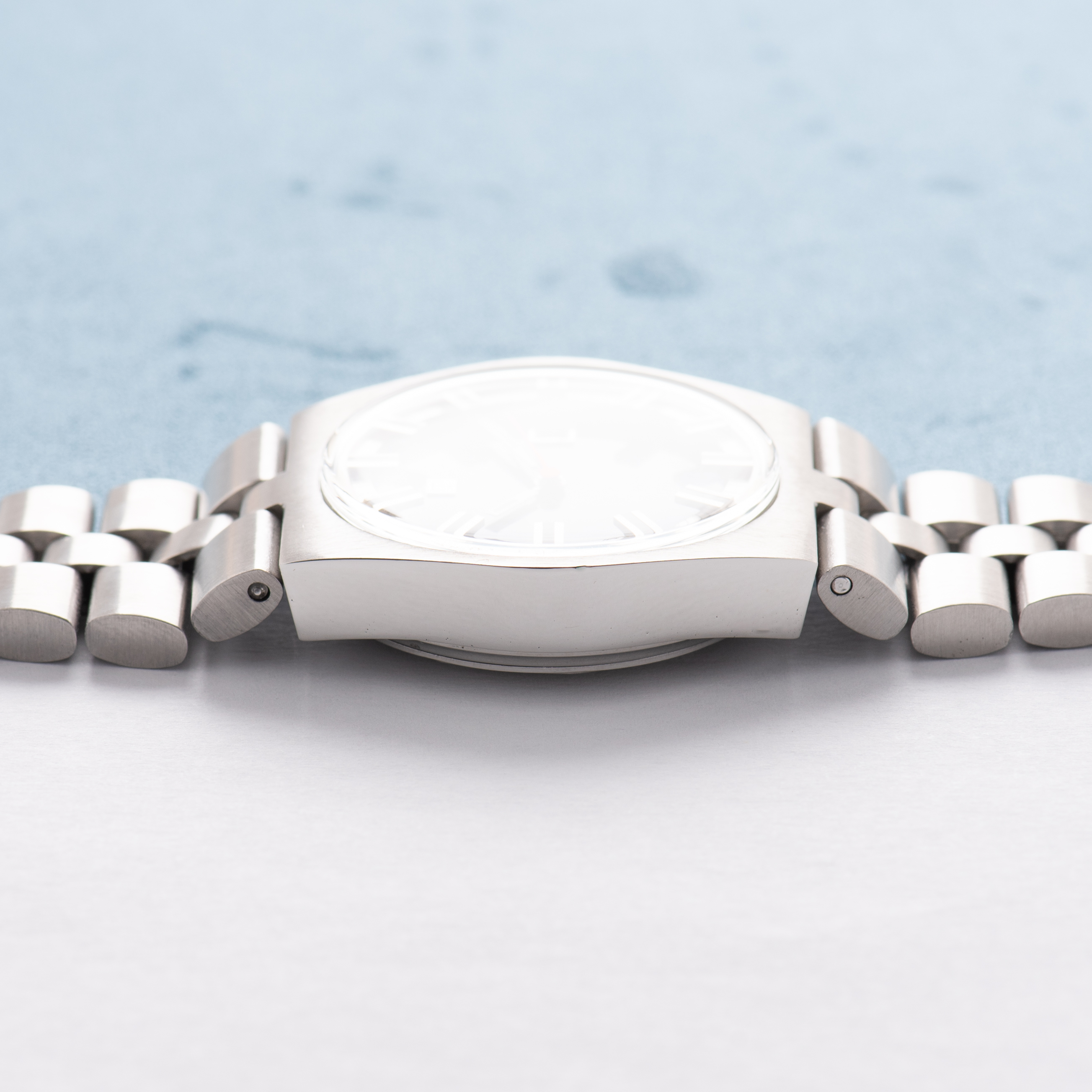 View of Tissot Automatic PR516 GL Blue dial Ref 44672-5X
