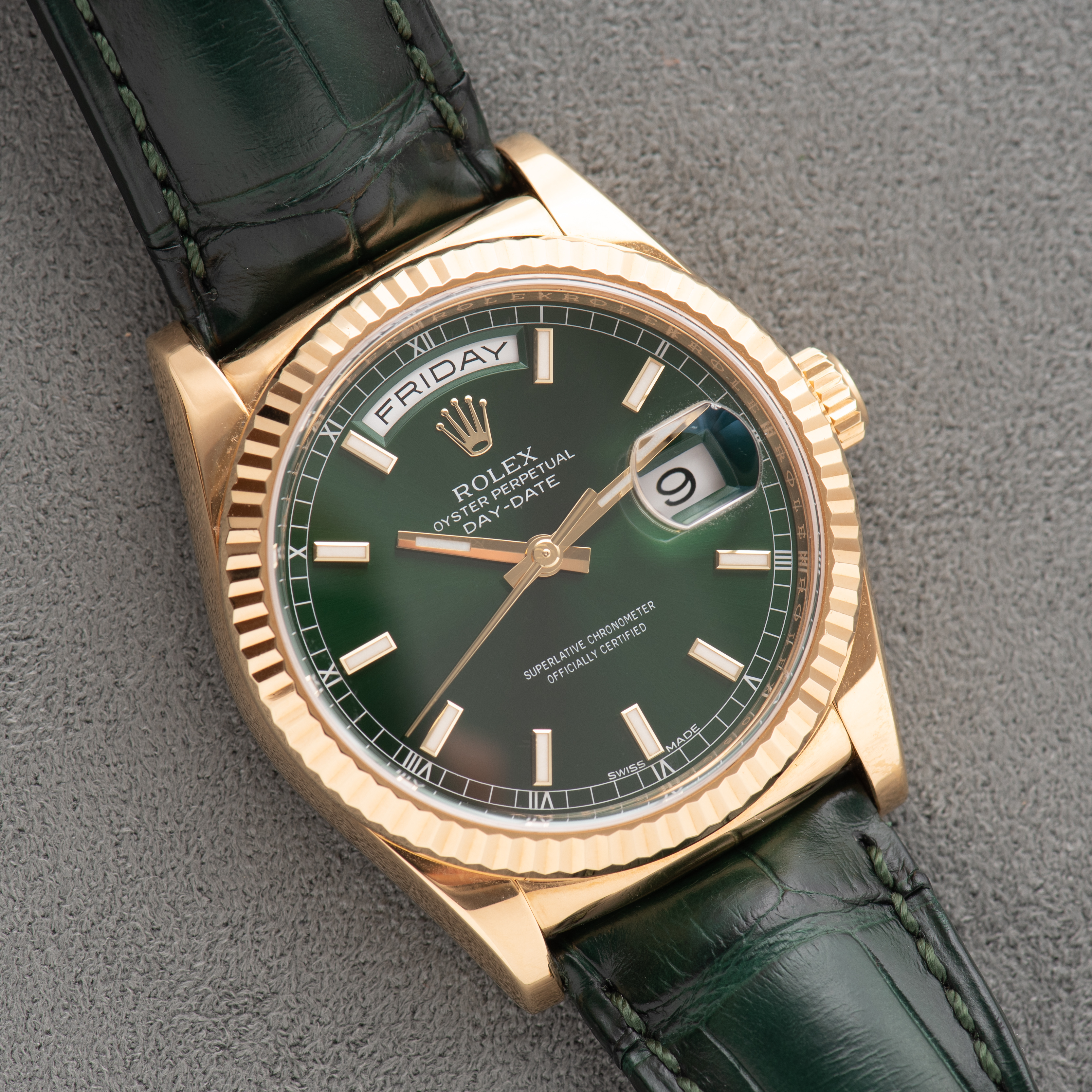 View of Rolex Oyster Perpetual Day-Date ref 118138 Full set from 2015