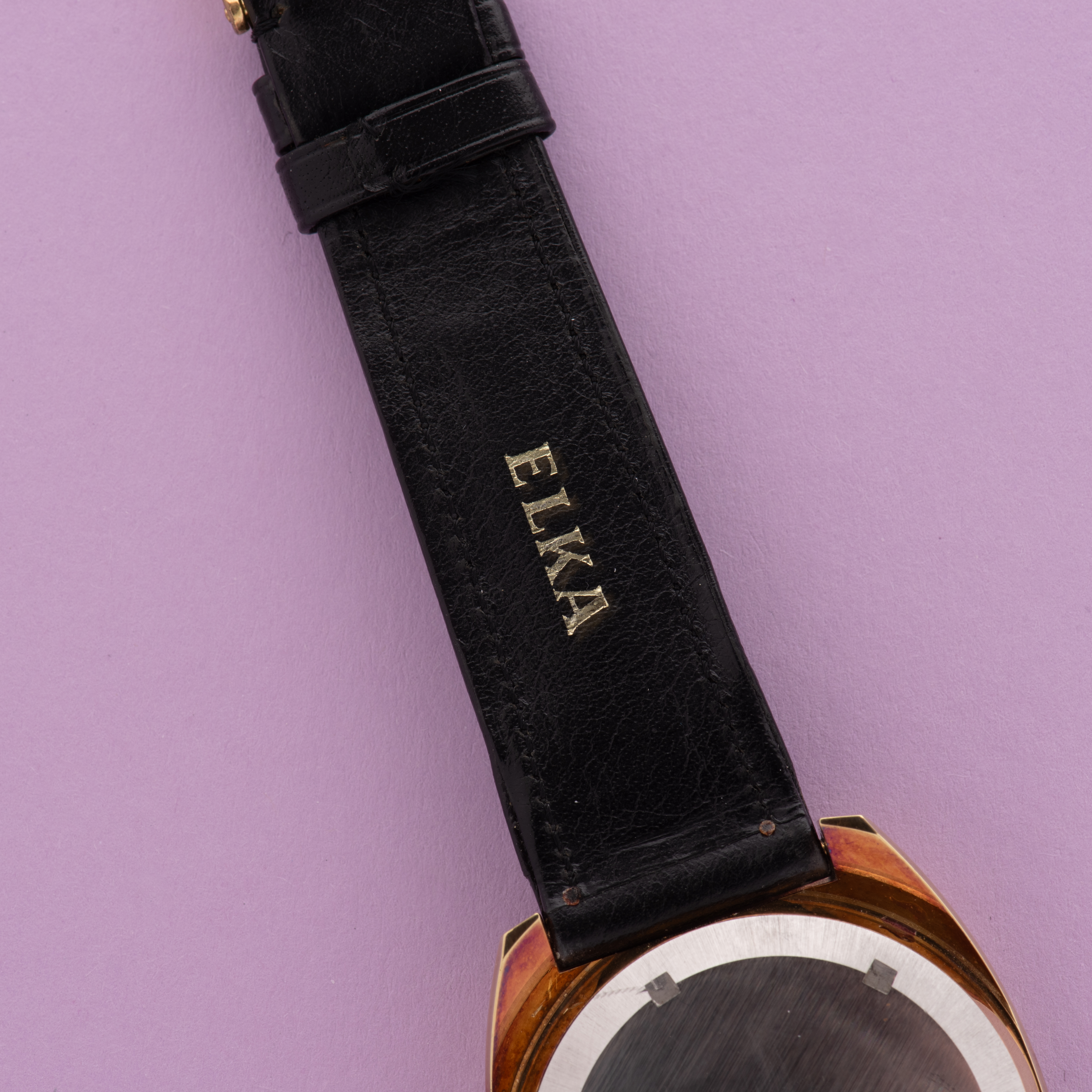 View of Elka Chronograph Lemania 1341 New Old Stock