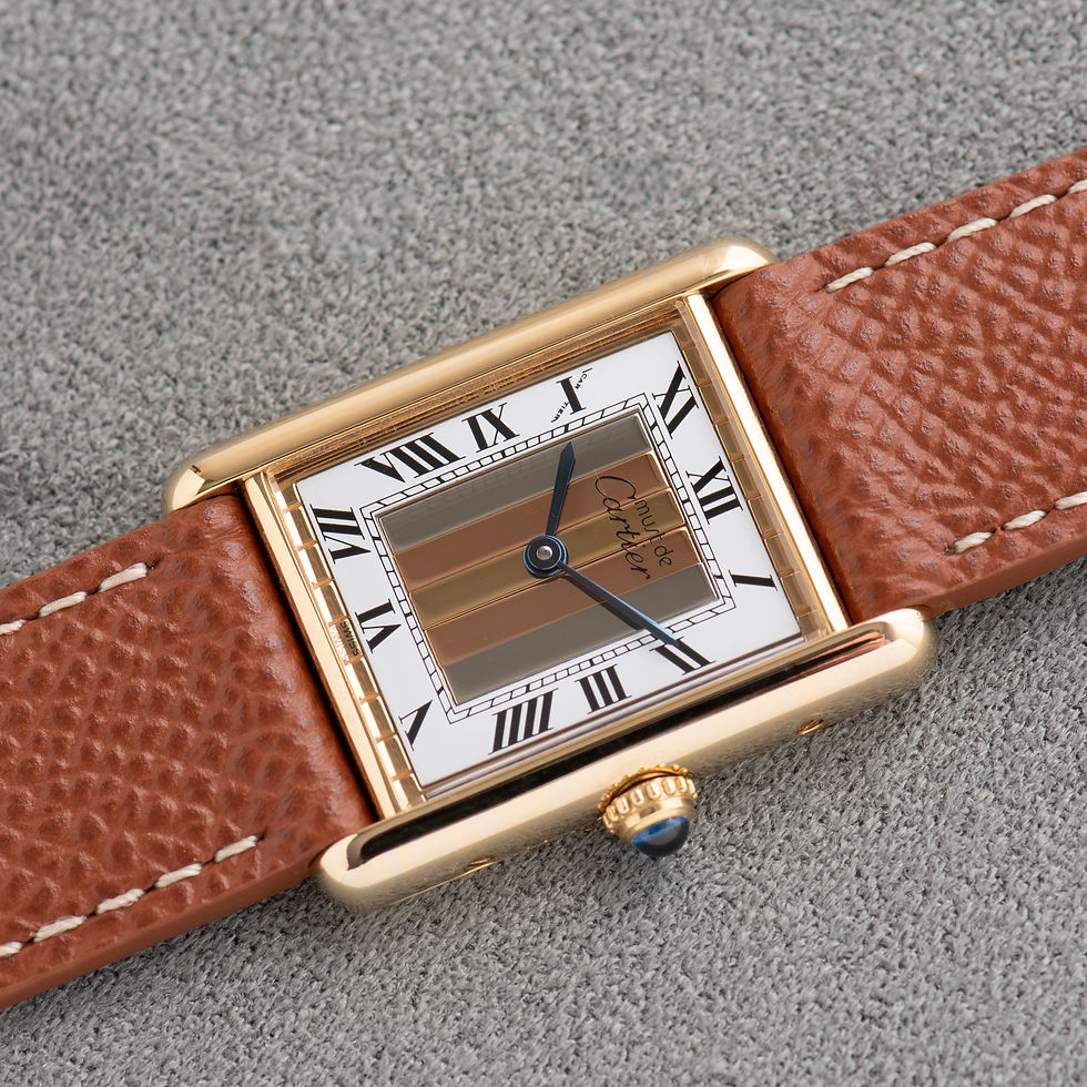 Thumbnail: Cartier Tank De Must Vermeil GM Trinity dial from 1980-90
