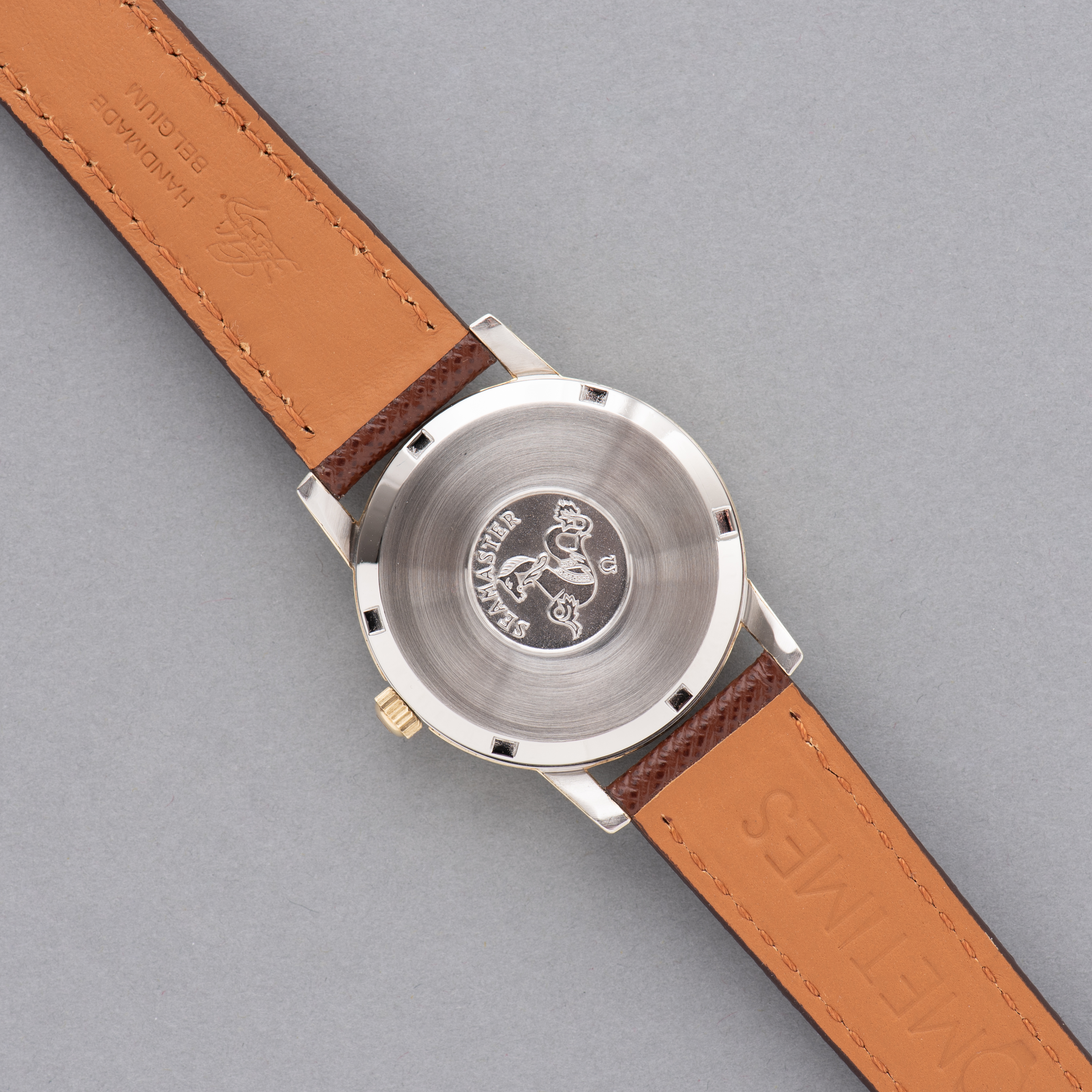 Zicht op Omega Seamaster Gold Cappped ref 14759-62 SC uit 1962