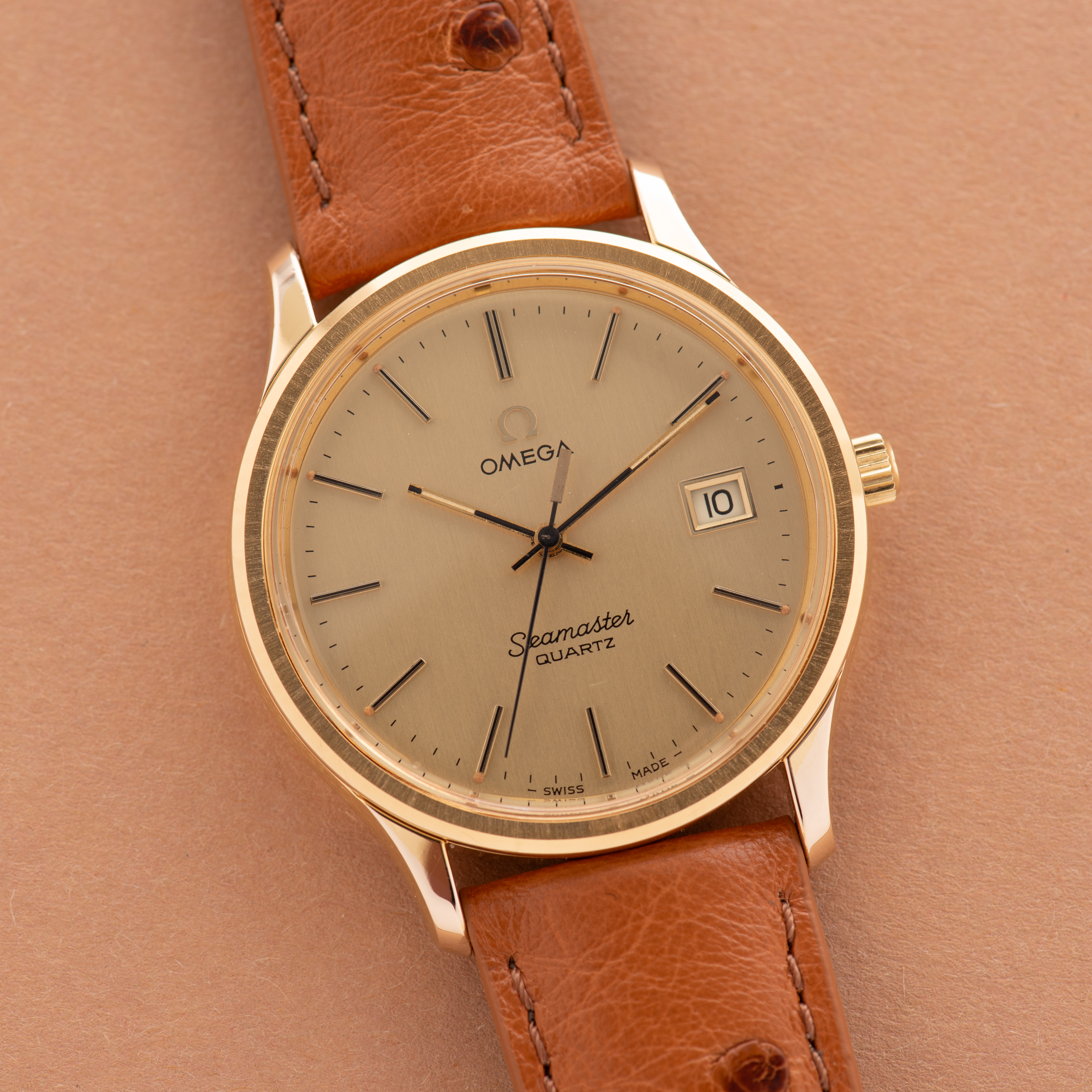 View of Omega Seamaster Quartz from 1979 cal 1342 Réf 196.0106