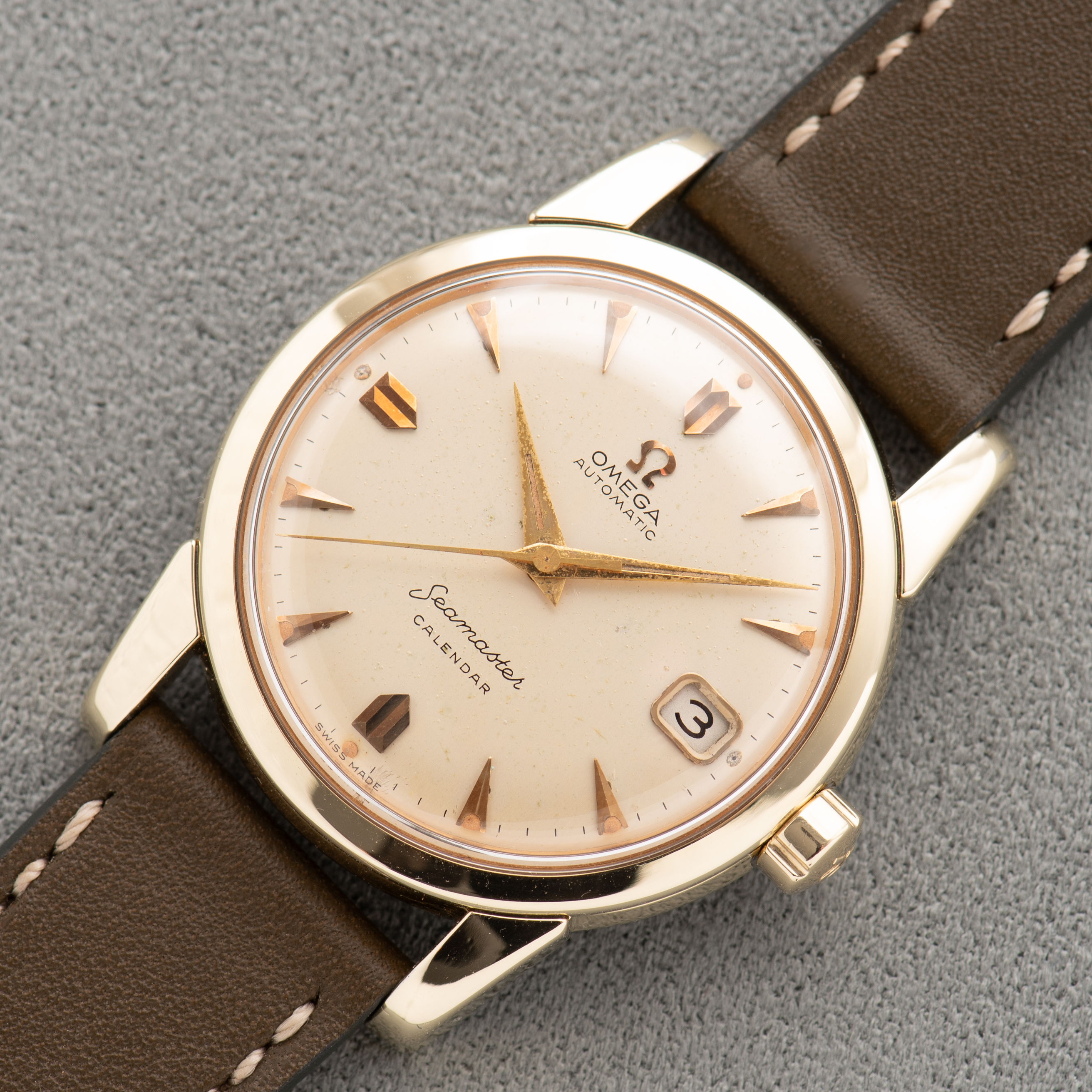 View of Omega Automatic Seamaster ref 2849-6 SC from 1956
