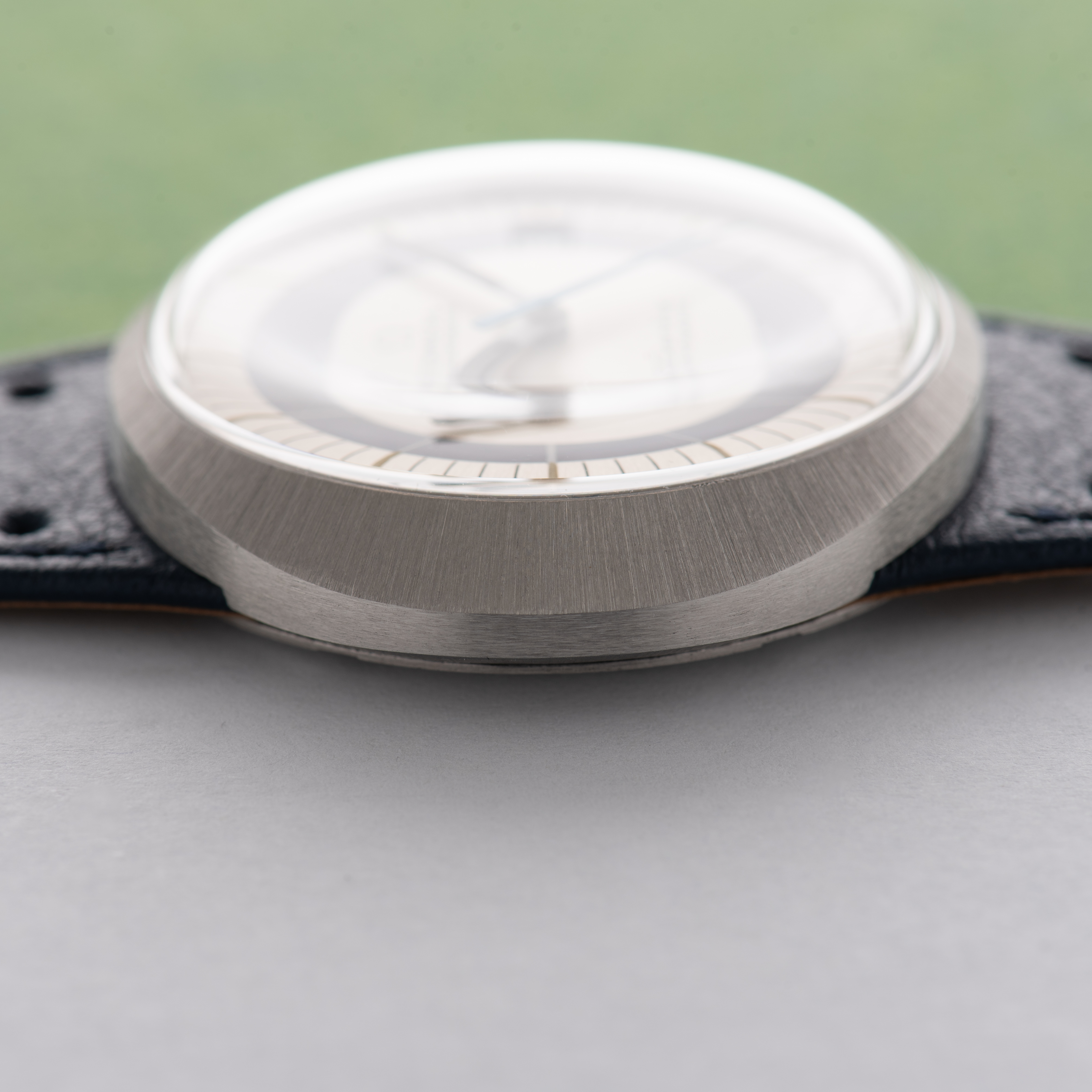View of Omega Genève Dynamic Automatic Blue Dial from 1968 Ref 166.039