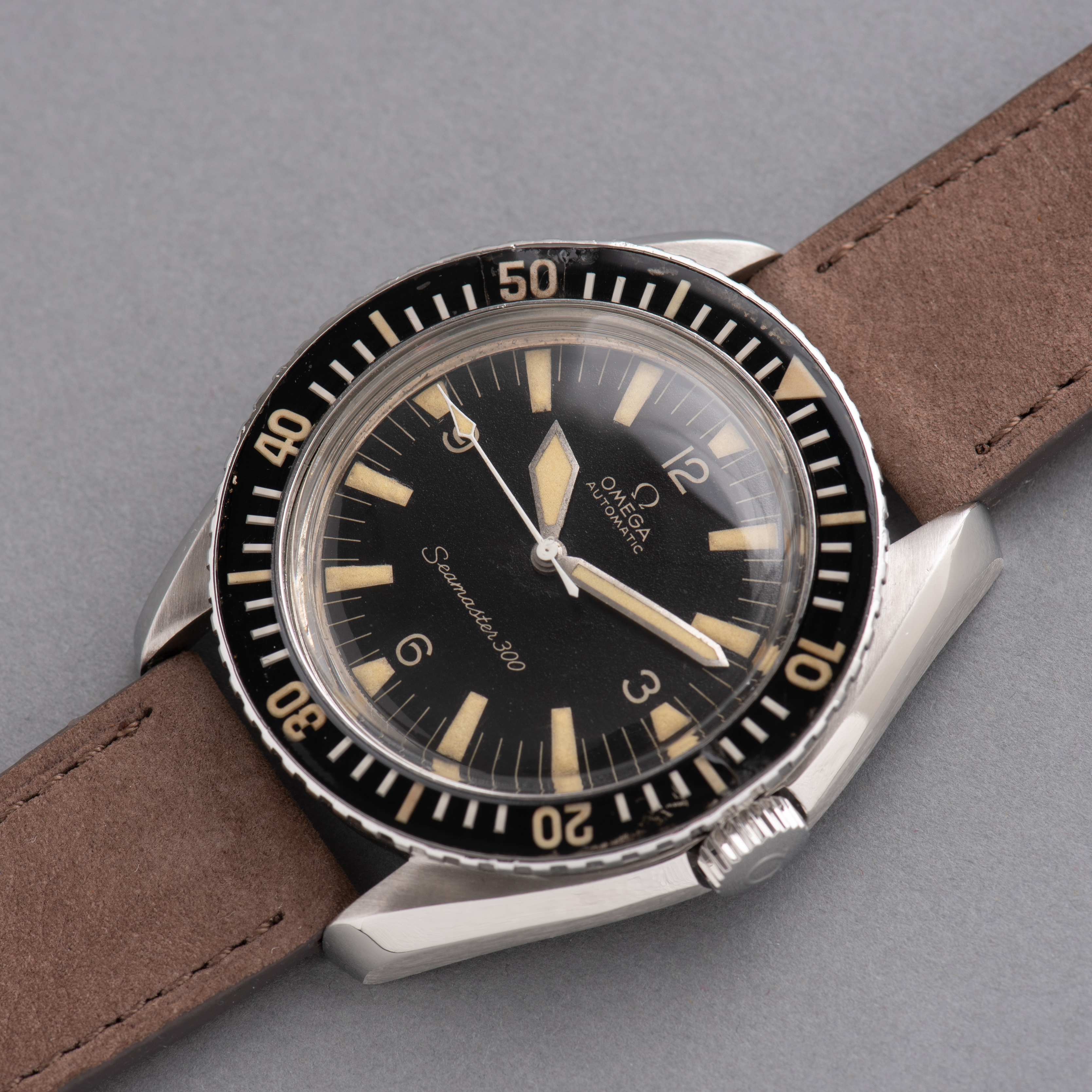 View of Omega Seamaster 300 Automatic HF Case Ref 165.024 from 1966